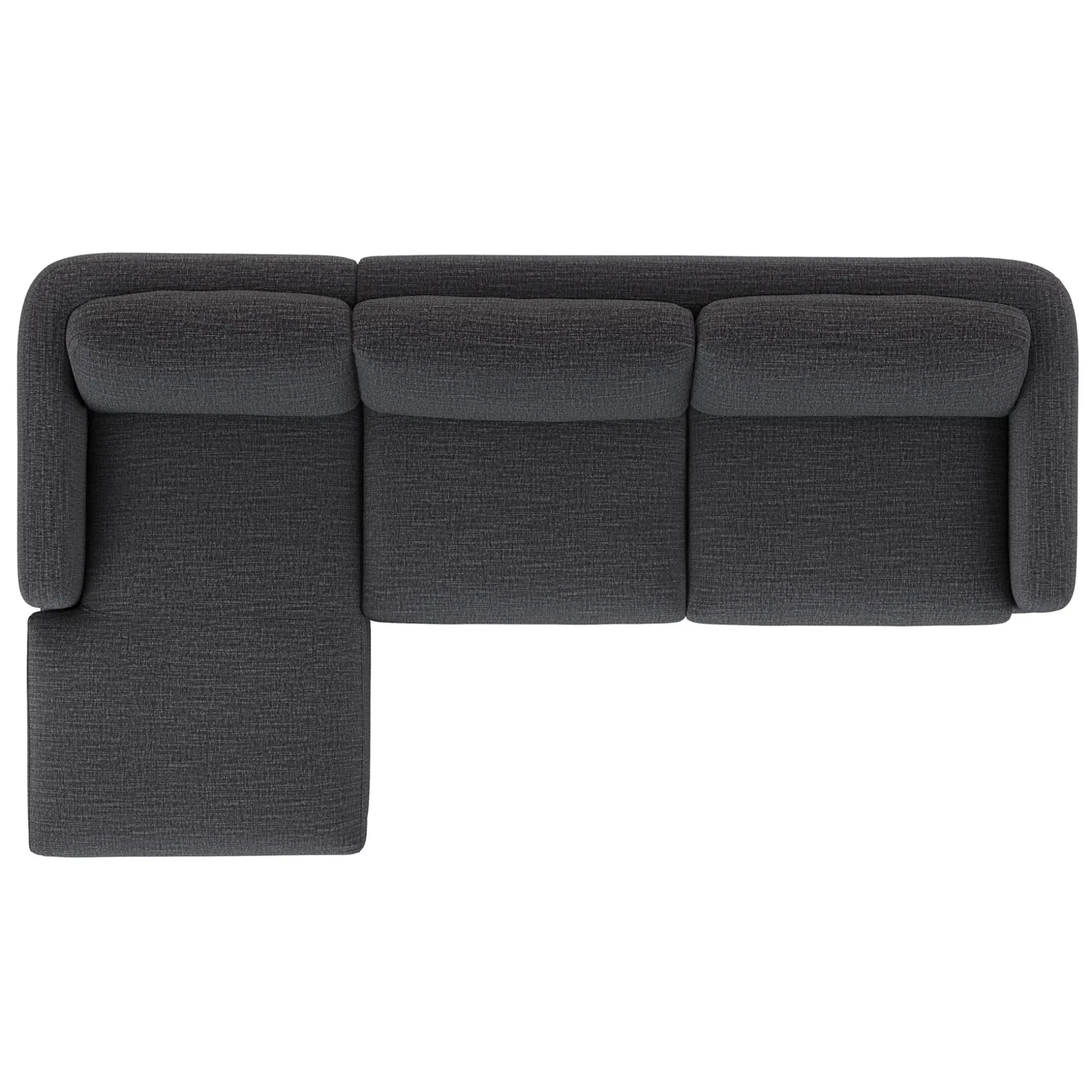 Vati 114" Left Storage Sleeper Sectional - Natural Oak and Napa Charcoal