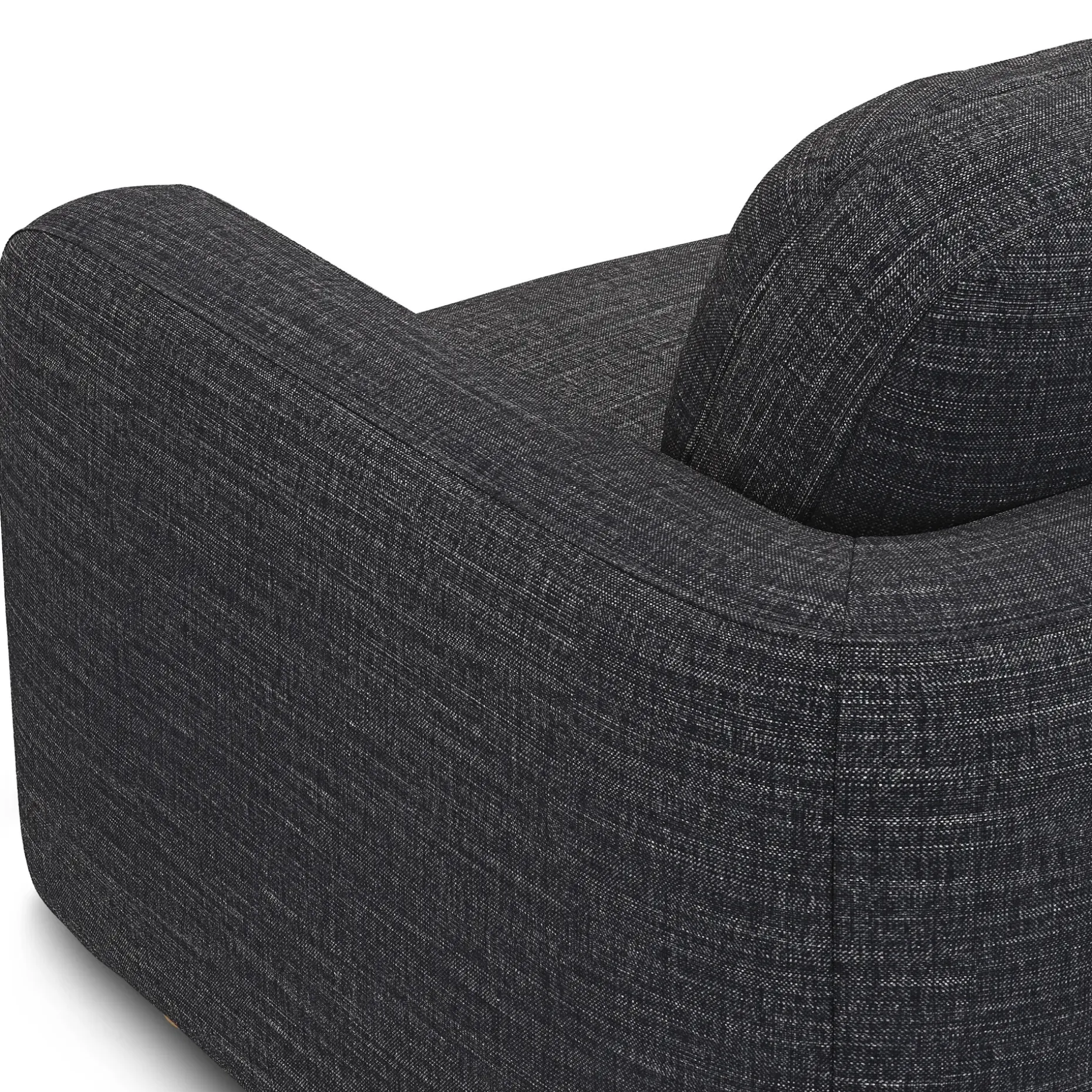 Vati 114" Left Storage Sleeper Sectional - Natural Oak and Napa Charcoal