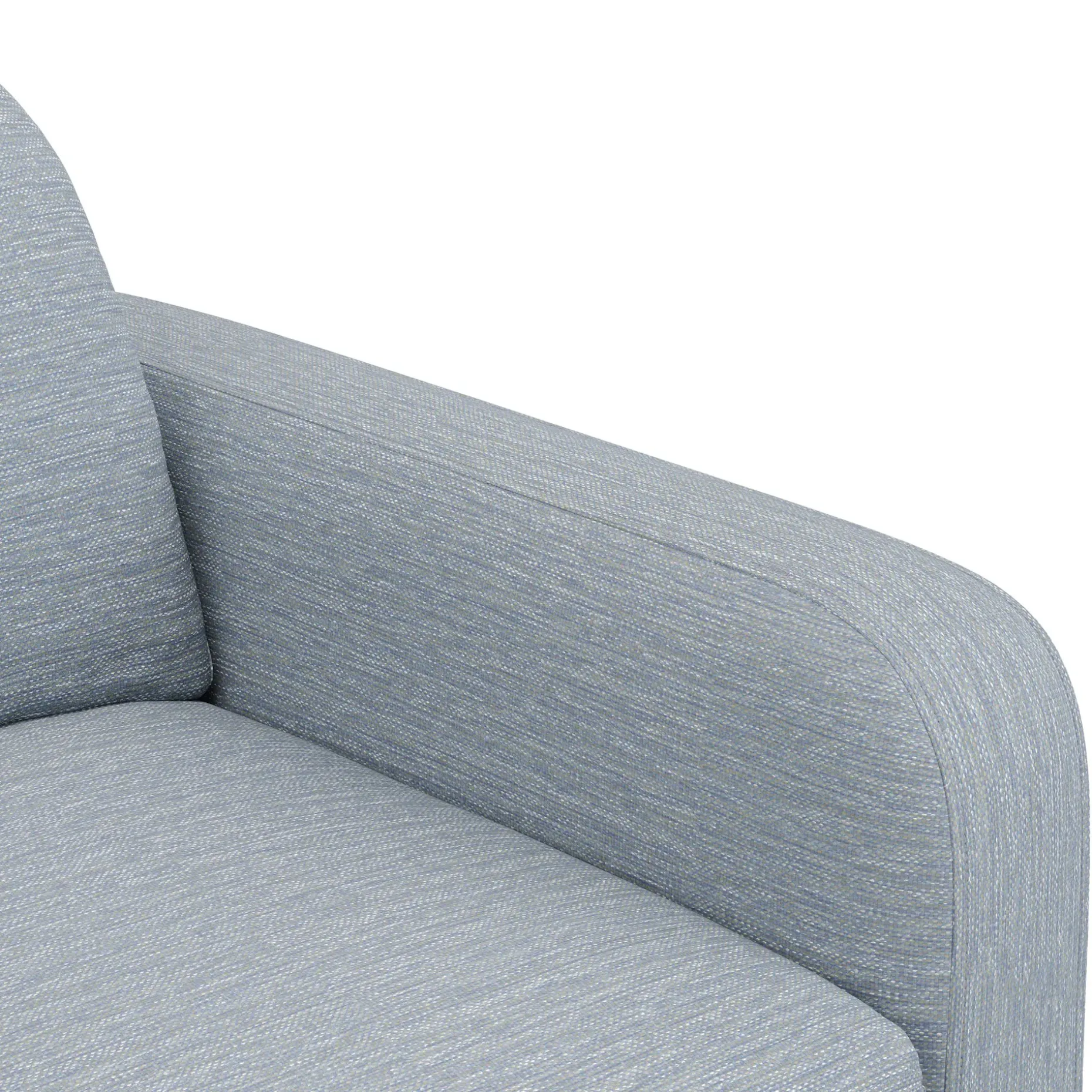 Vati 114" Left Storage Sleeper Sectional - Natural Oak and Silver Light Blue