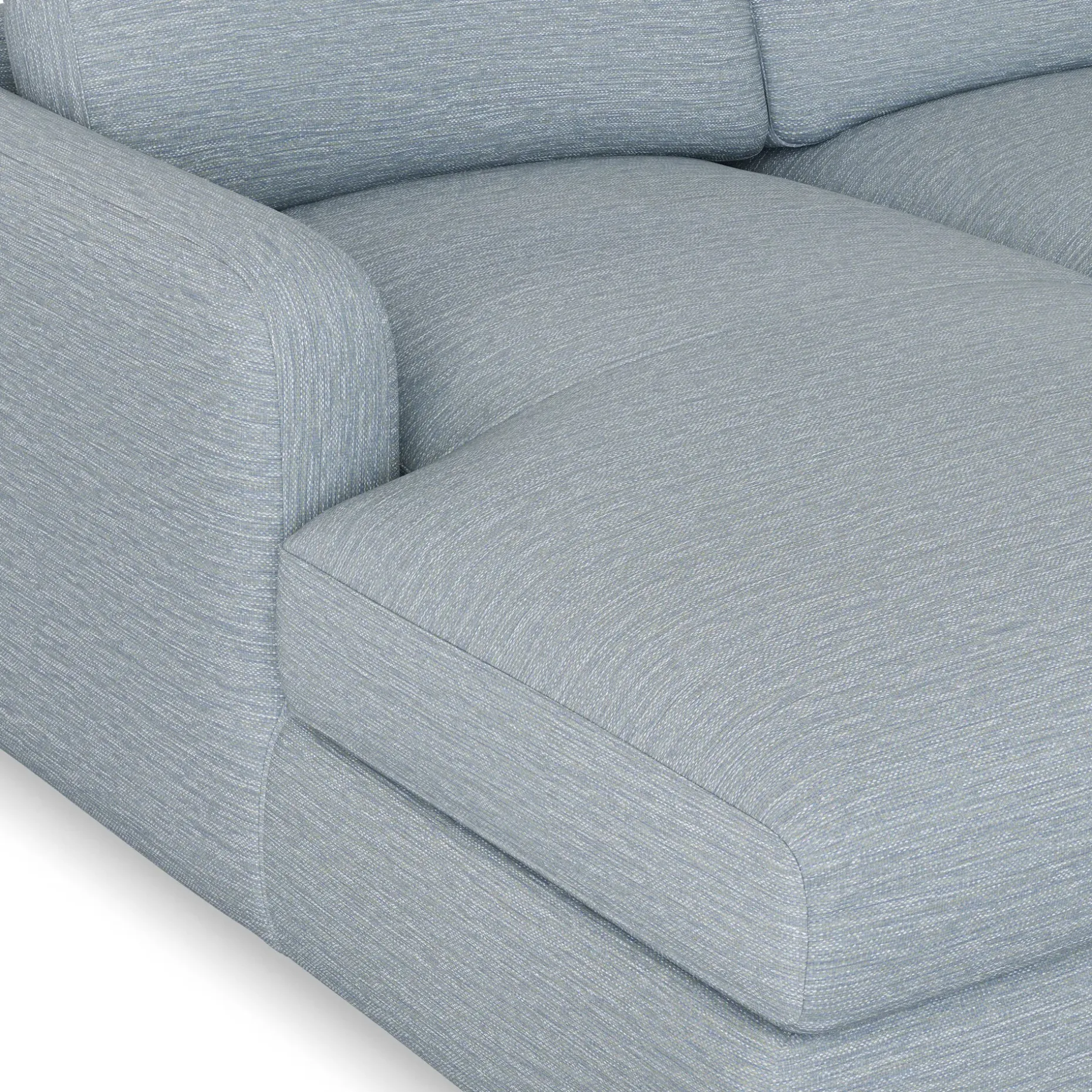Vati 114" Left Storage Sleeper Sectional - Natural Oak and Silver Light Blue