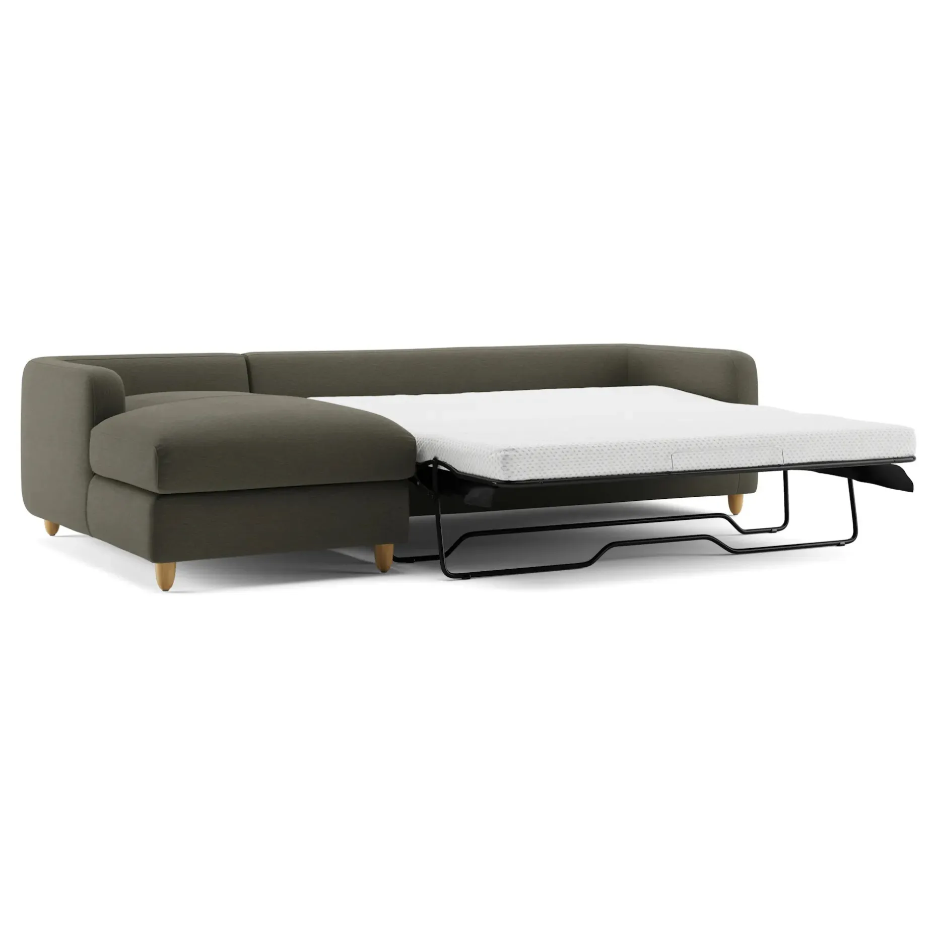 Vati 114" Left Storage Sleeper Sectional - Silver Moss