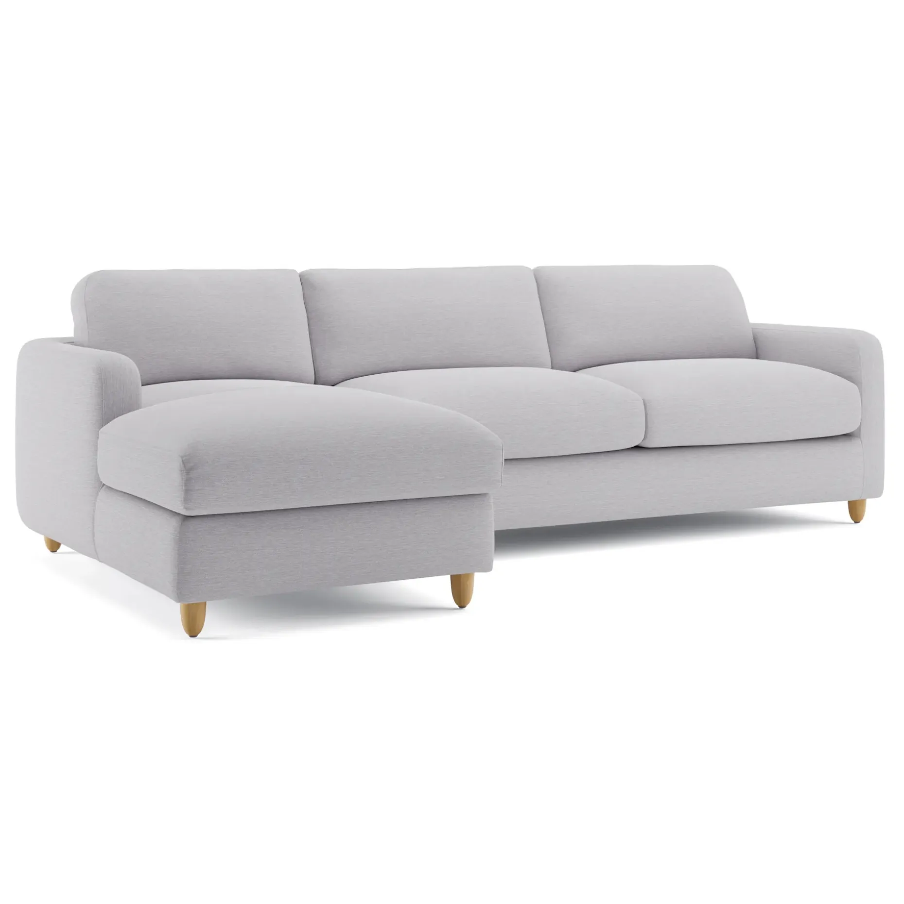 Vati 114" Left Storage Sleeper Sectional - Silver Ivory