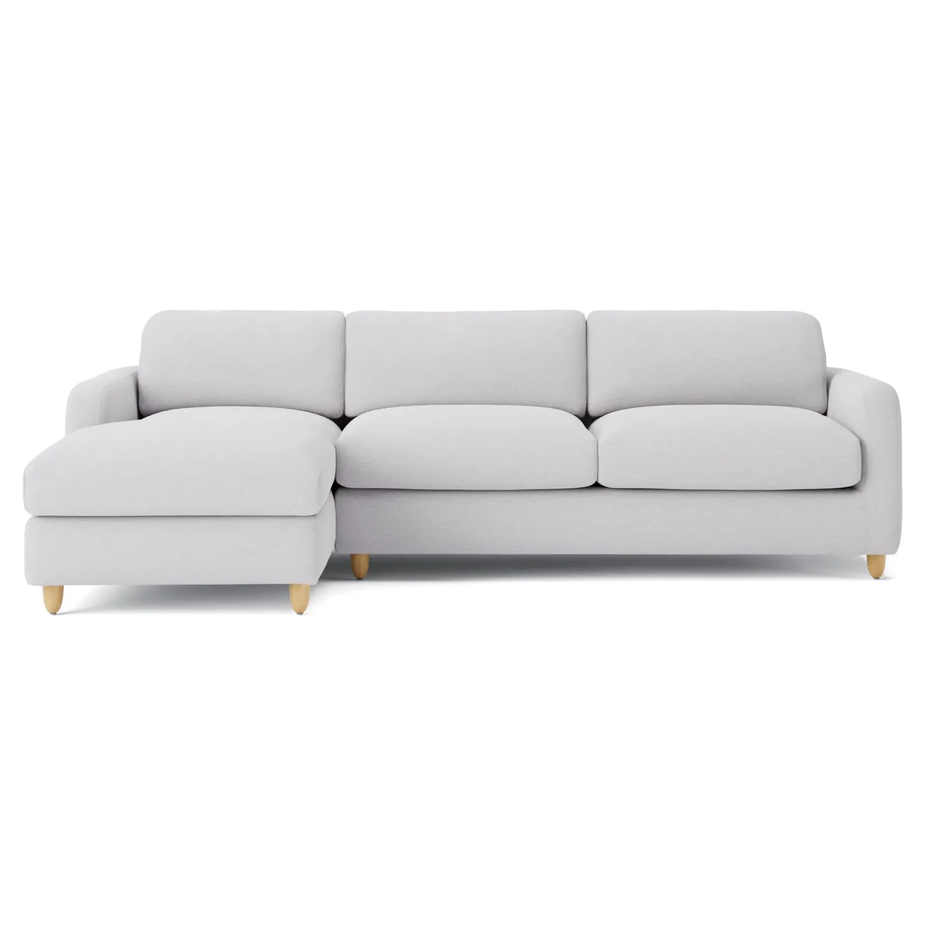 Vati 114" Left Storage Sleeper Sectional - Silver Ivory