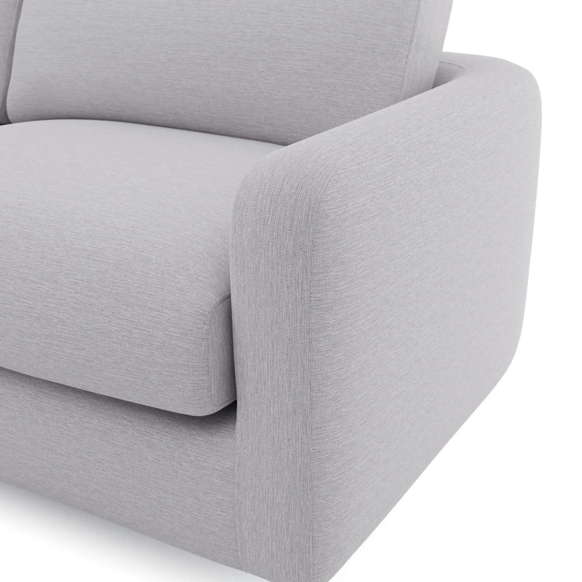 Vati 114" Left Storage Sleeper Sectional - Silver Ivory