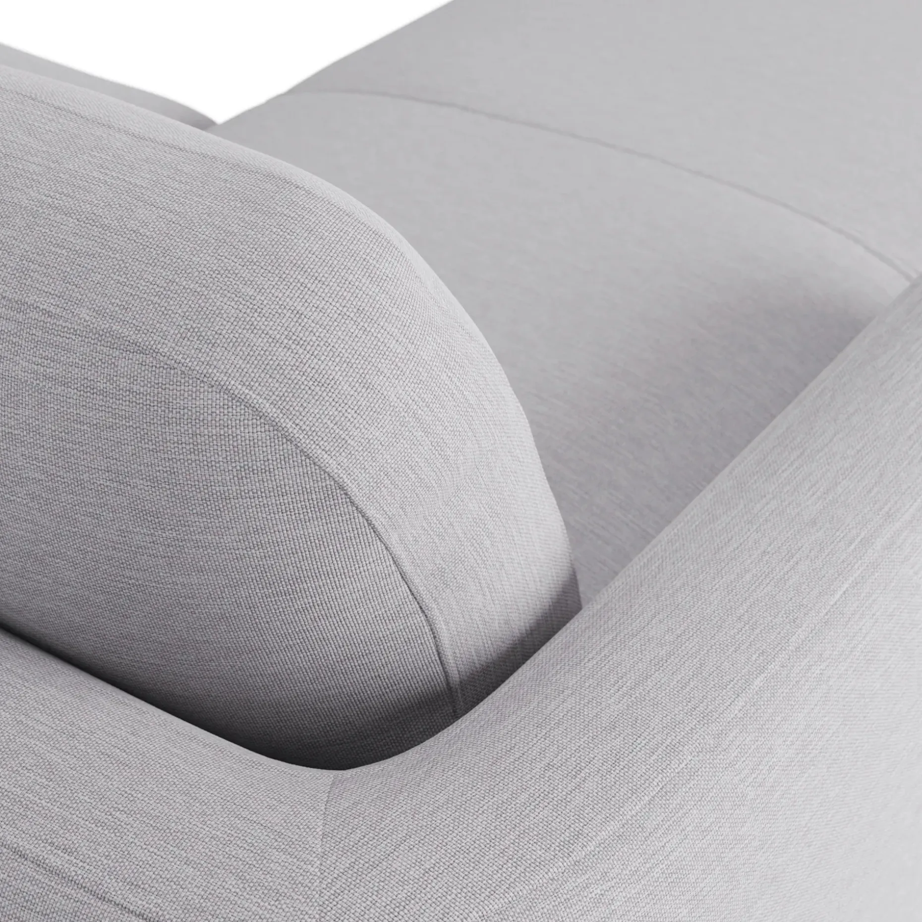 Vati 114" Left Storage Sleeper Sectional - Silver Ivory