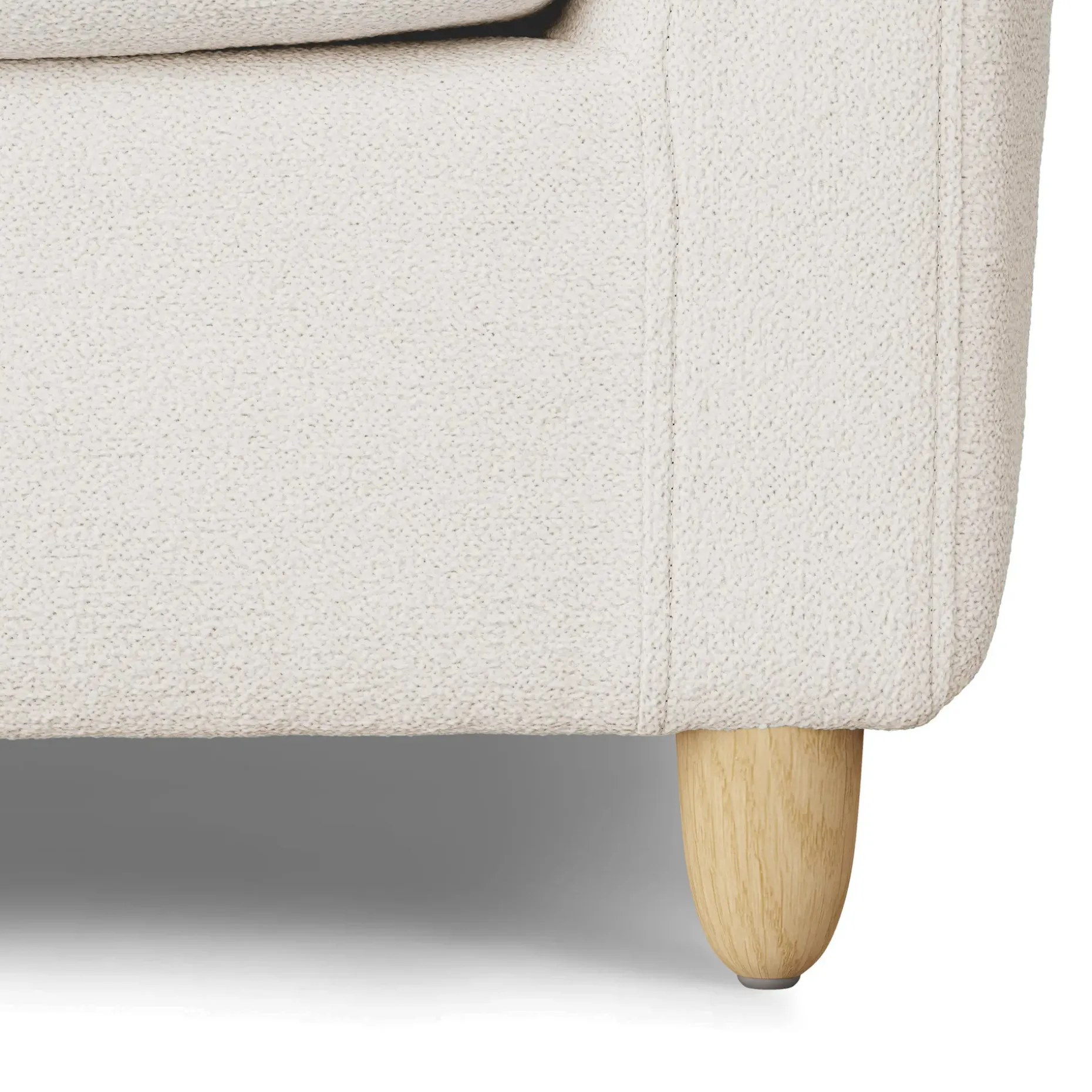 Vati 37" Lounge Chair - Ivory Wool Bouclé