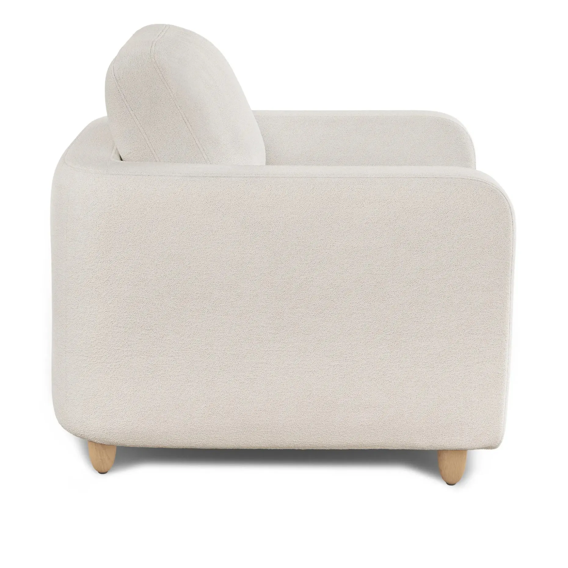 Vati 37" Lounge Chair - Ivory Wool Bouclé