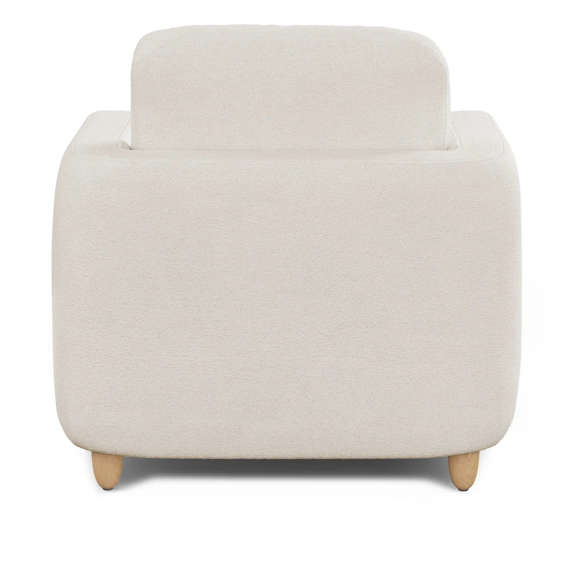 Vati 37" Lounge Chair - Ivory Wool Bouclé