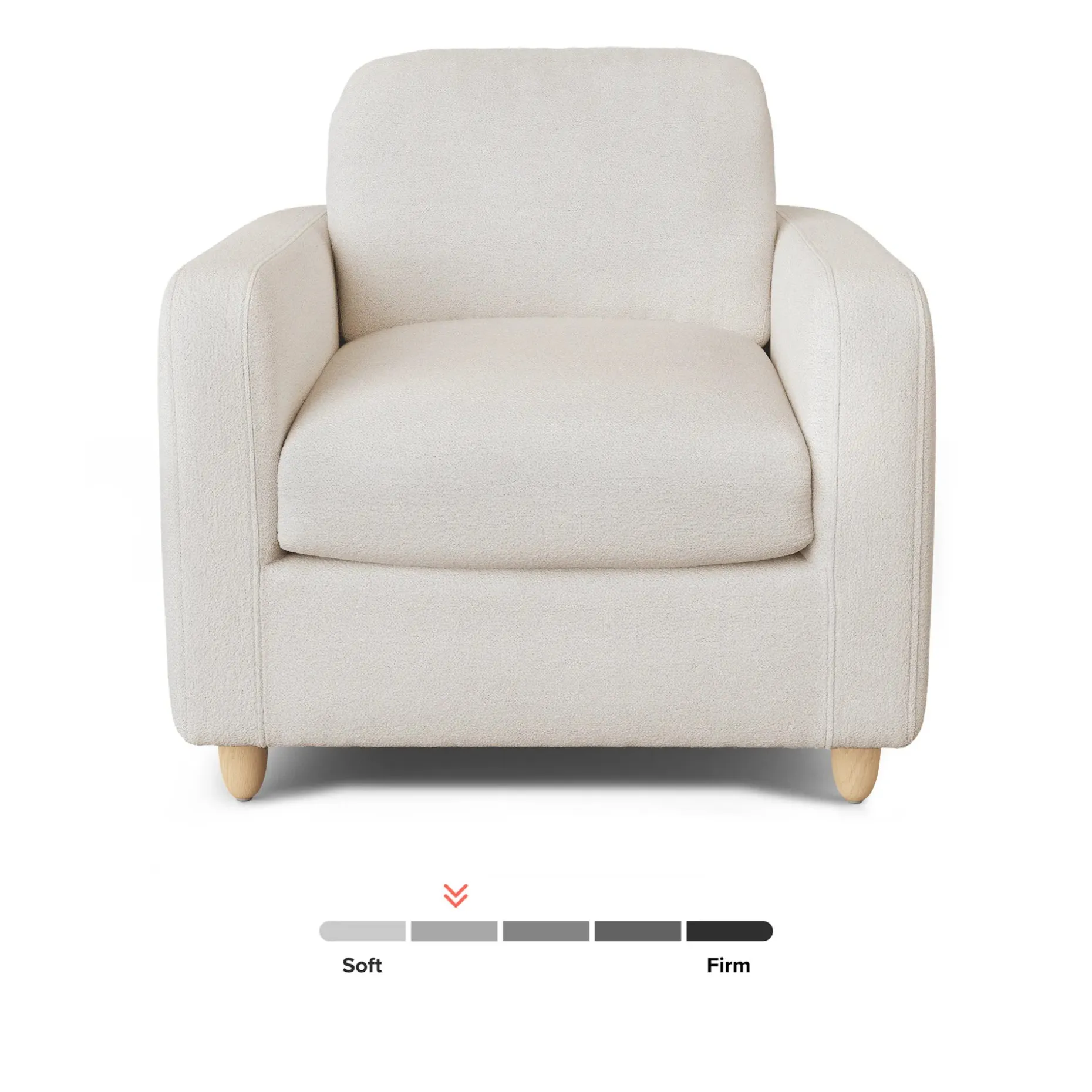 Vati 37" Lounge Chair - Ivory Wool Bouclé
