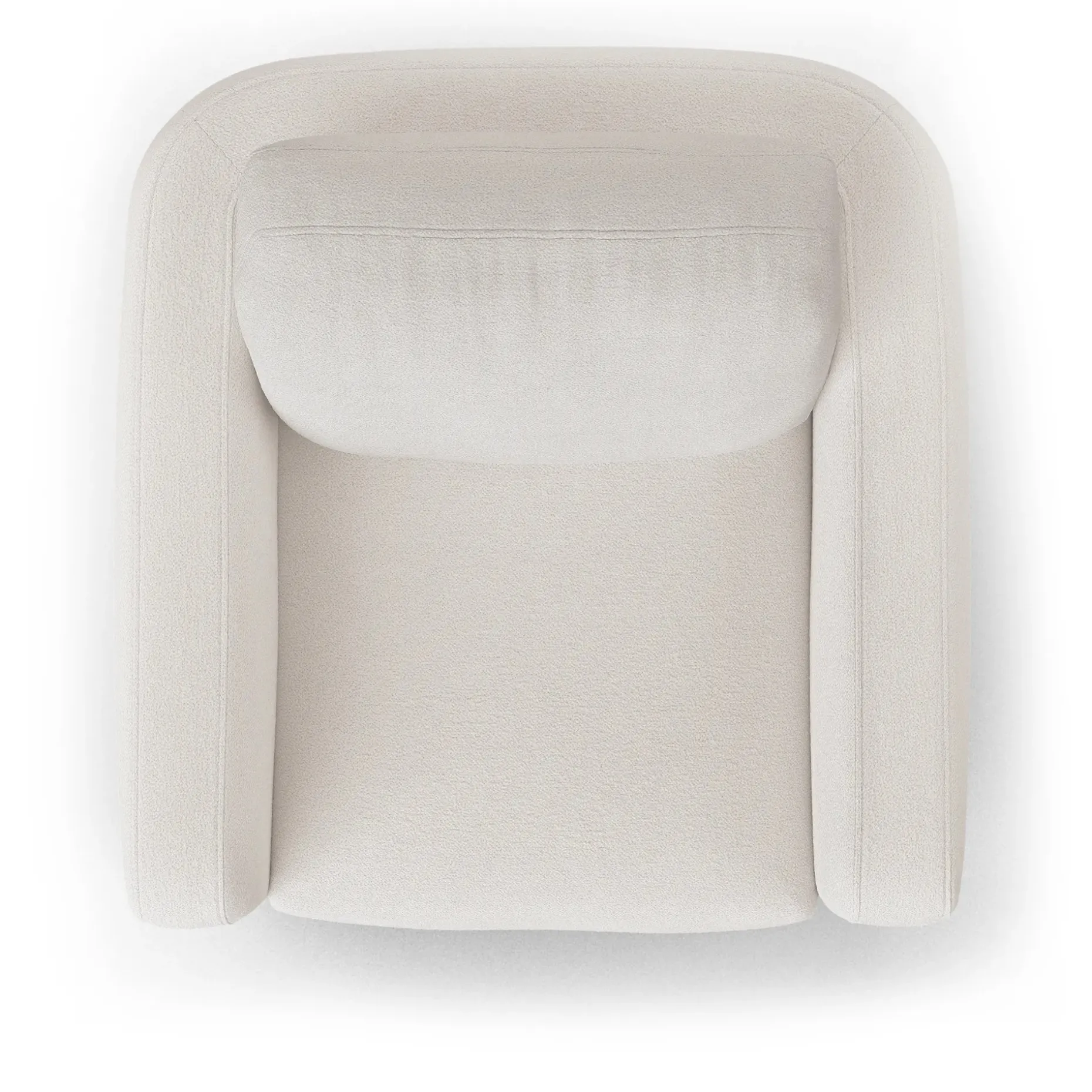 Vati 37" Lounge Chair - Ivory Wool Bouclé
