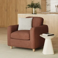 Vati 37" Lounge Chair - Napa Rust