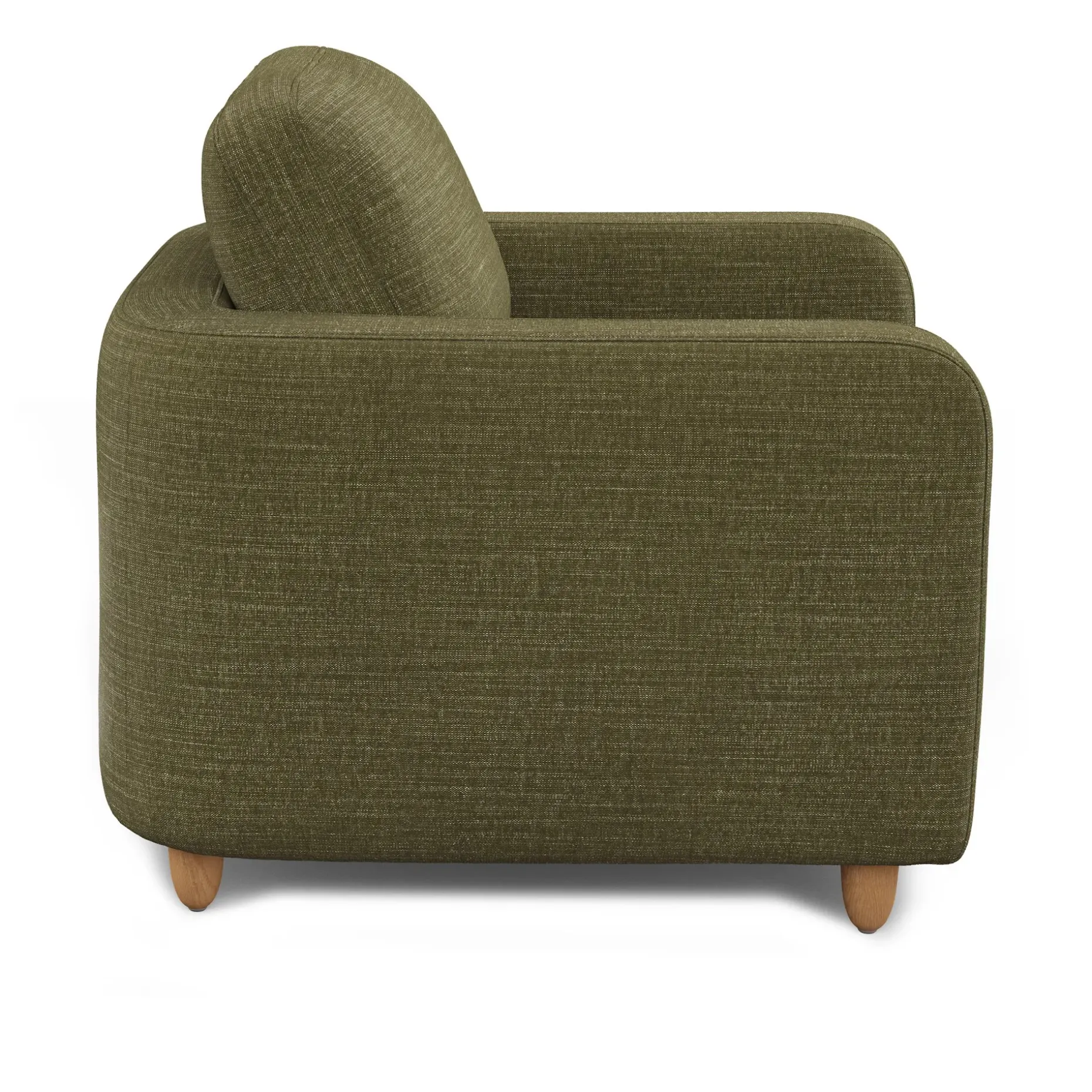 Vati 37" Lounge Chair - Natural Oak and Napa Moss