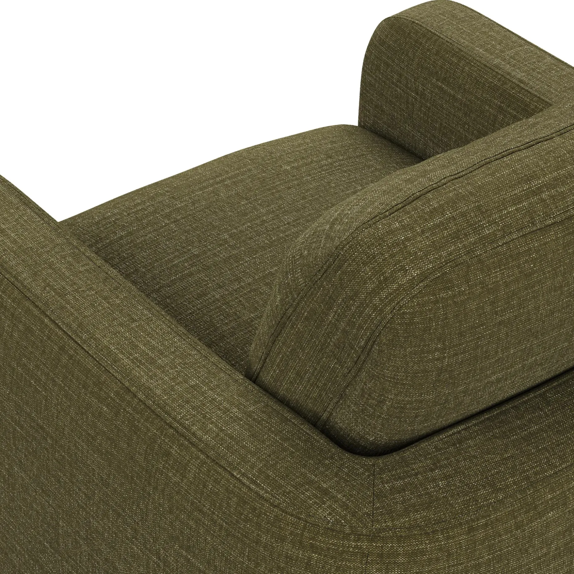 Vati 37" Lounge Chair - Natural Oak and Napa Moss