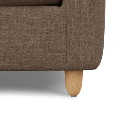 Vati 90.5" Right Storage Sectional - Natural Oak and Buckler Brown