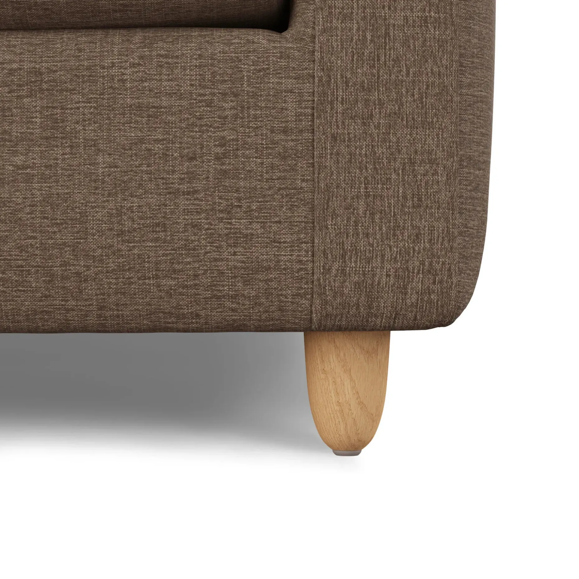 Vati 90.5" Right Storage Sectional - Natural Oak and Buckler Brown
