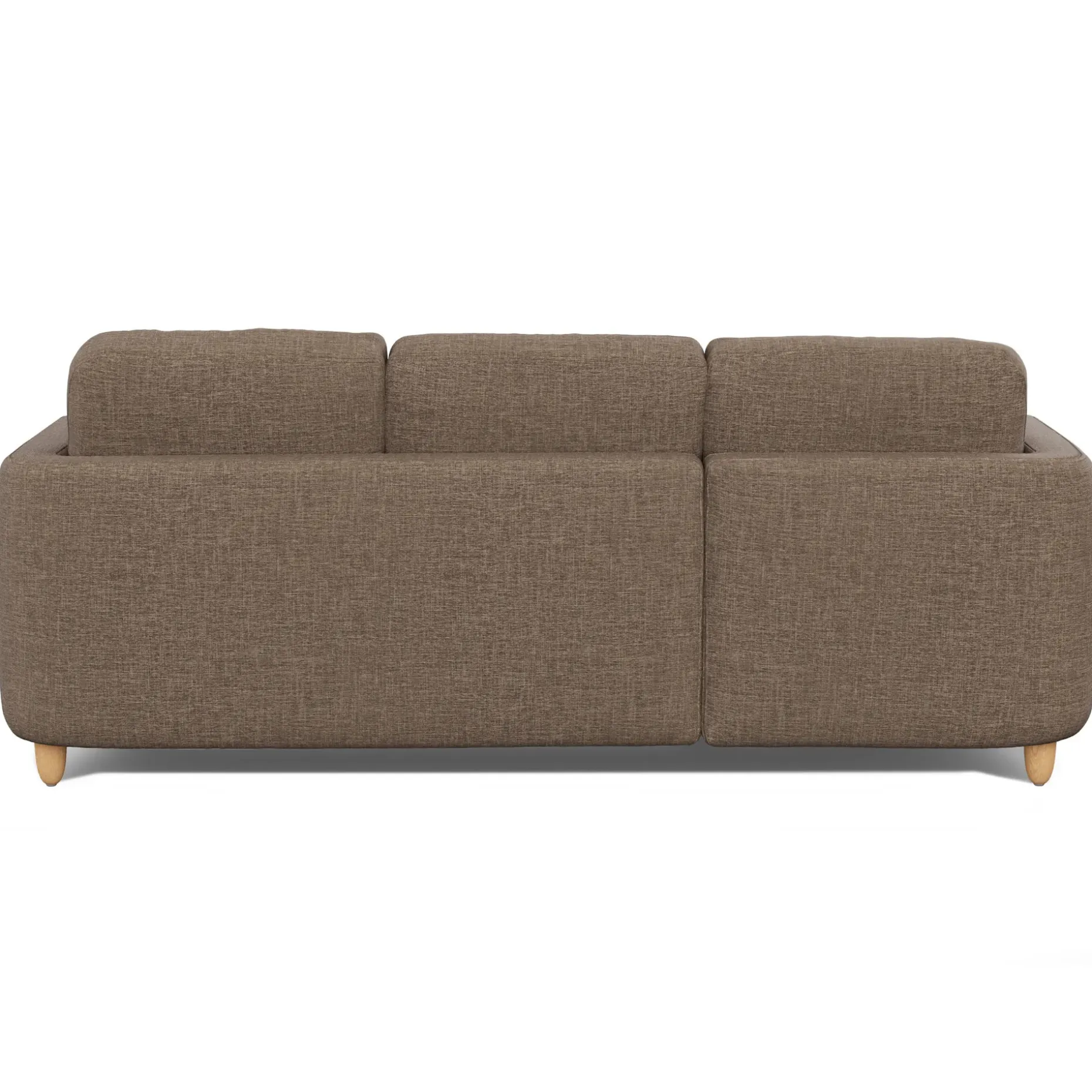Vati 90.5" Right Storage Sectional - Natural Oak and Buckler Brown