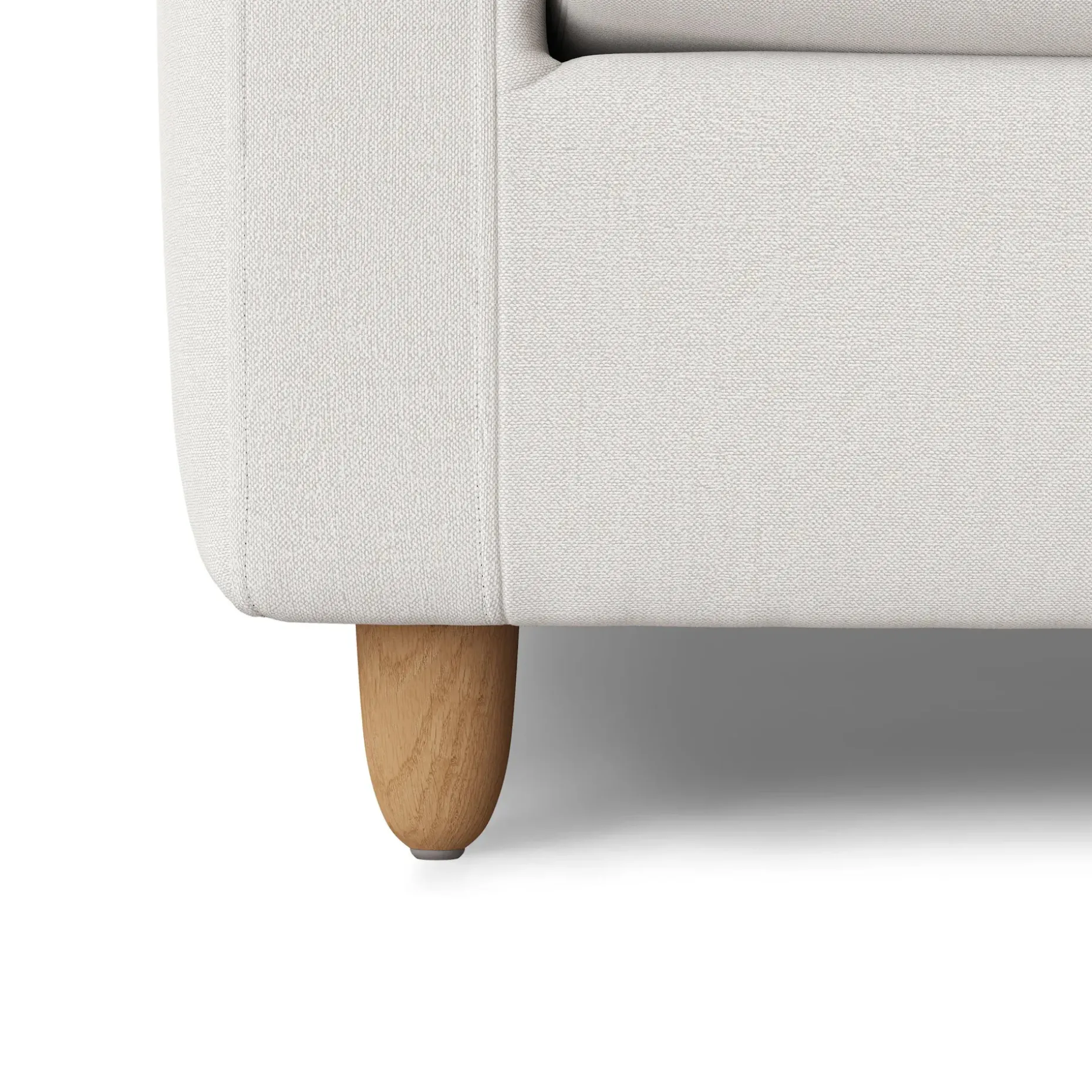 Vati 90.5" Right Storage Sectional - Natural Oak and Buckler Ivory