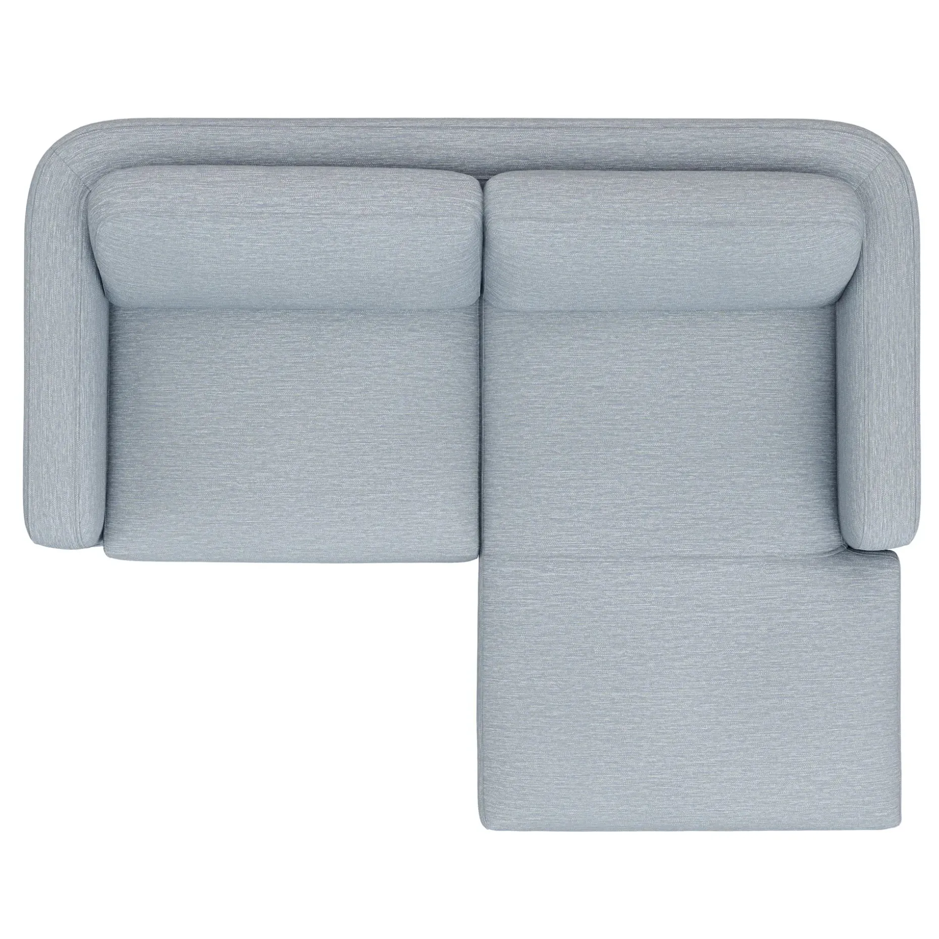 Vati 80" Right Storage Sectional - Natural Oak and Silver Light Blue