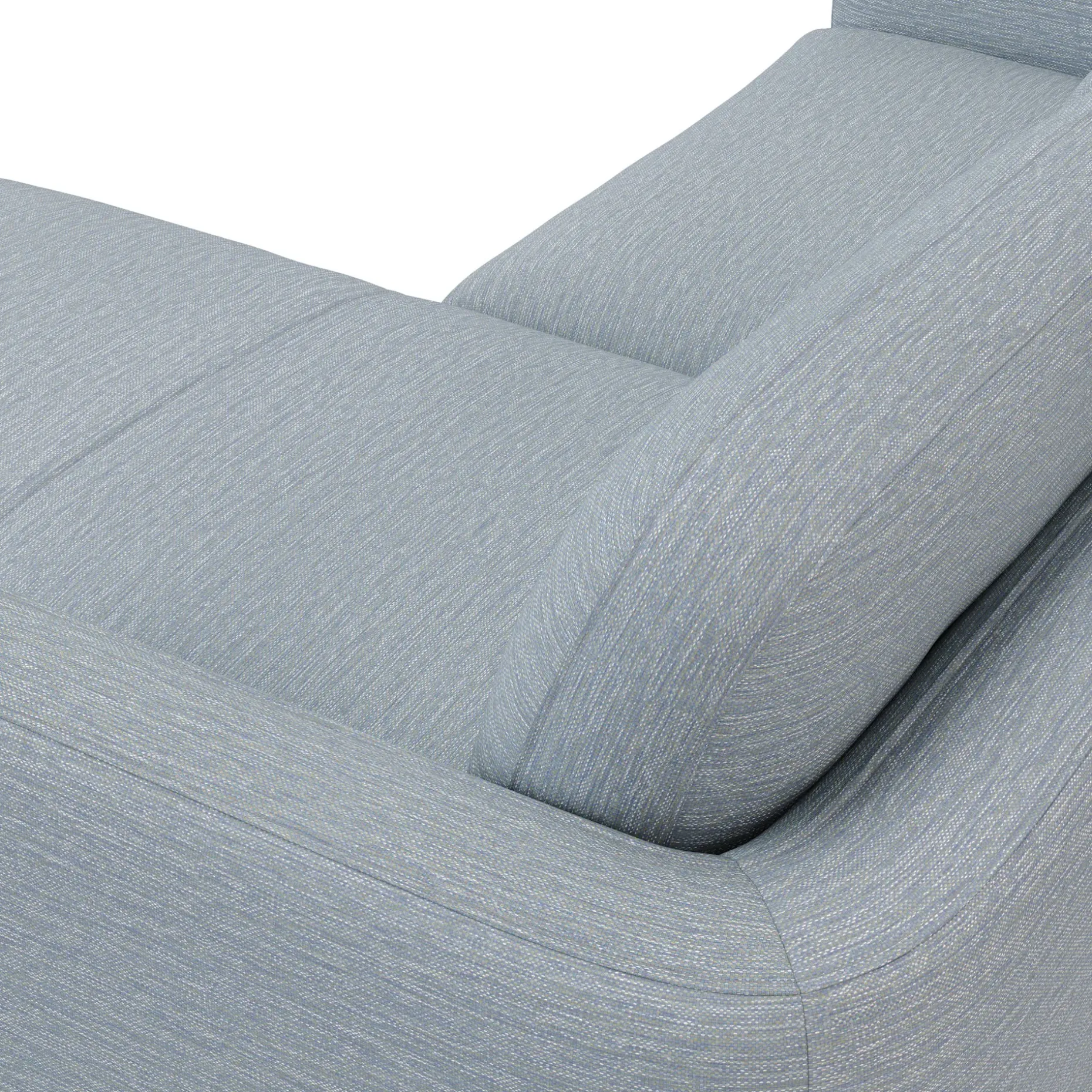 Vati 80" Right Storage Sectional - Natural Oak and Silver Light Blue