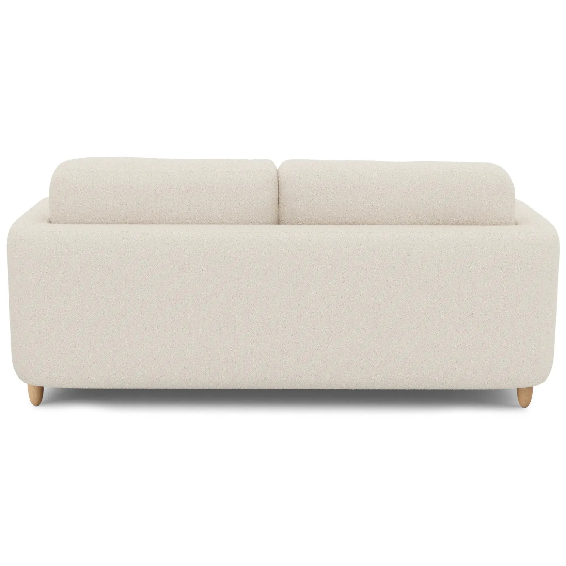 Vati 80" Right Storage Sectional - Natural Oak and Ivory Wool Bouclé