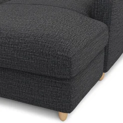 Vati 80" Right Storage Sectional - Natural Oak and Napa Charcoal