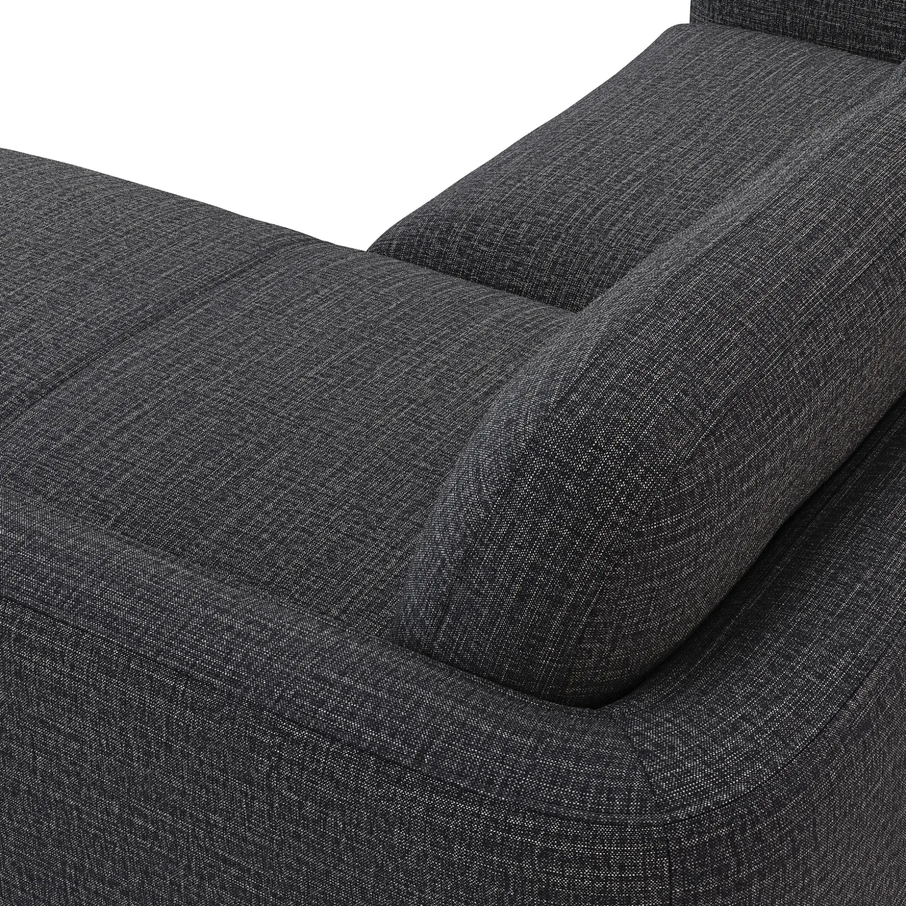 Vati 80" Right Storage Sectional - Natural Oak and Napa Charcoal
