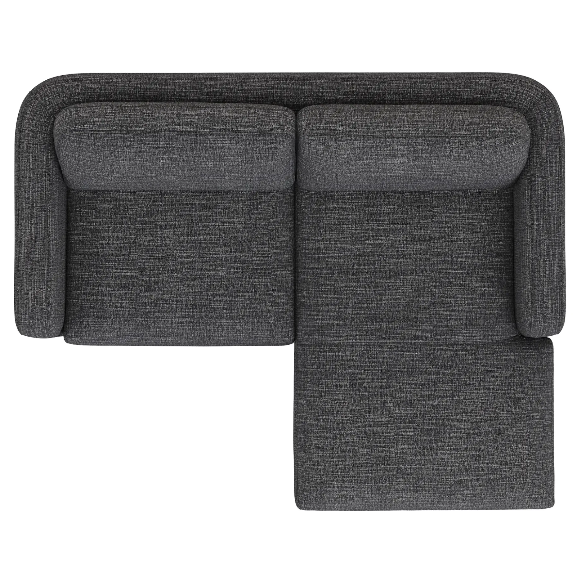 Vati 80" Right Storage Sectional - Natural Oak and Napa Charcoal
