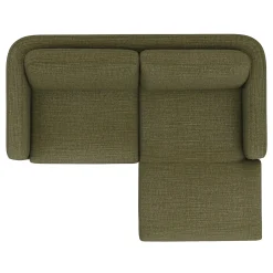 Vati 80" Right Storage Sectional - Natural Oak and Napa Moss