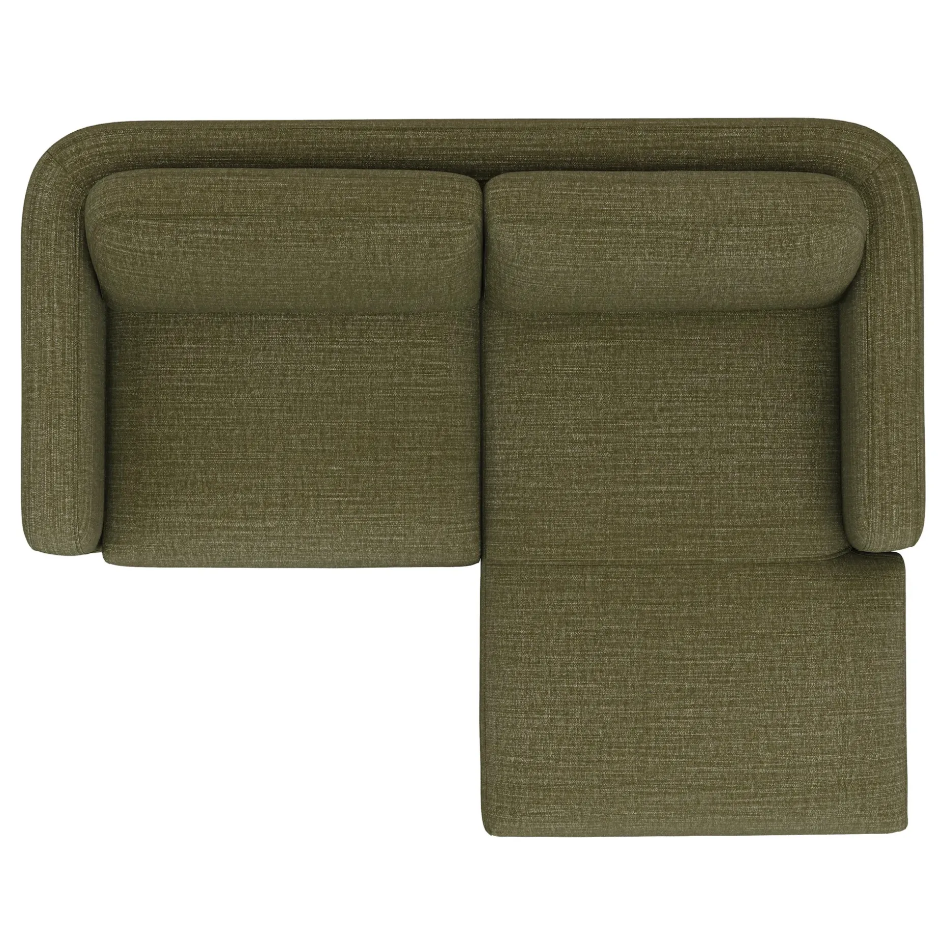 Vati 80" Right Storage Sectional - Natural Oak and Napa Moss