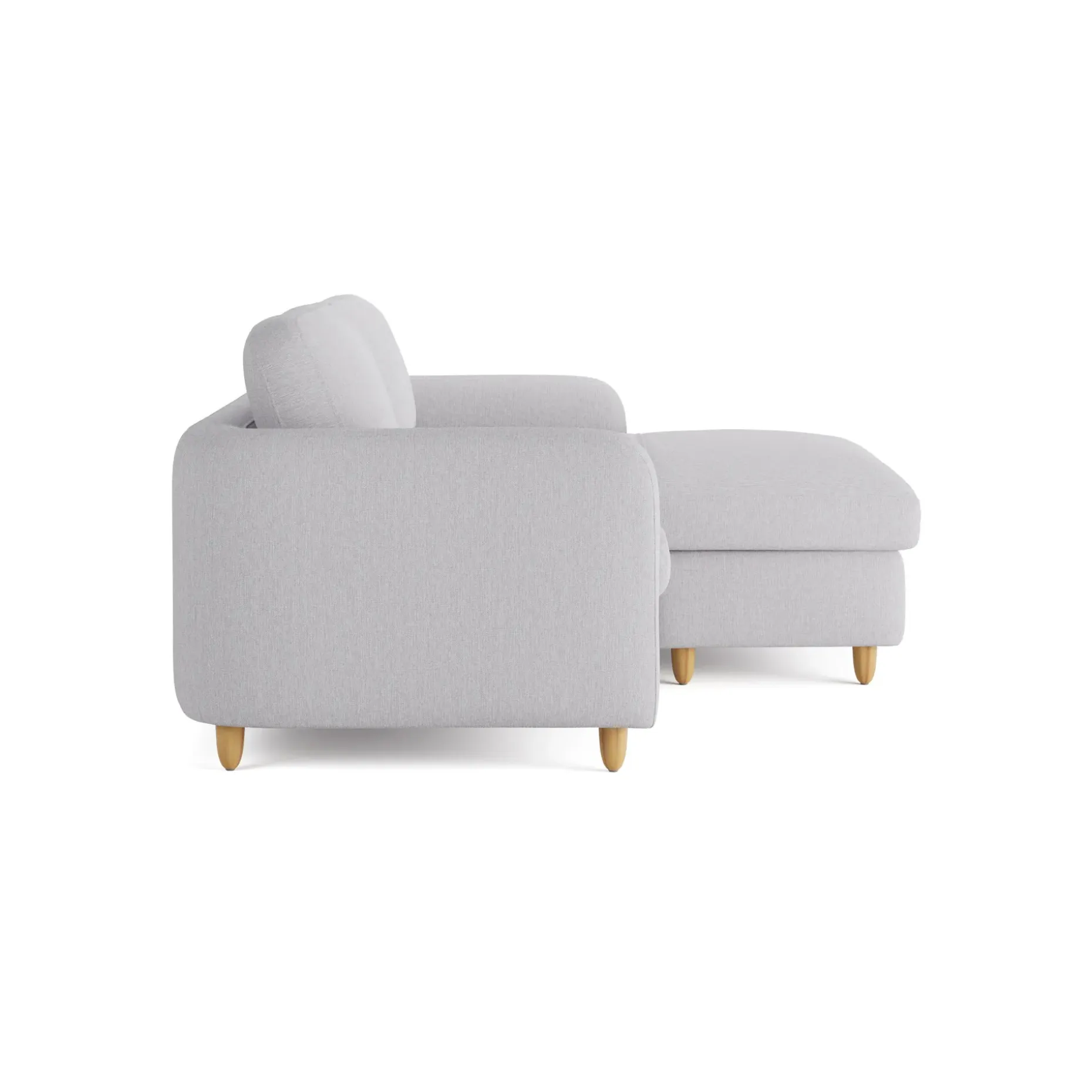 Vati 80" Right Storage Sectional - Silver Ivory