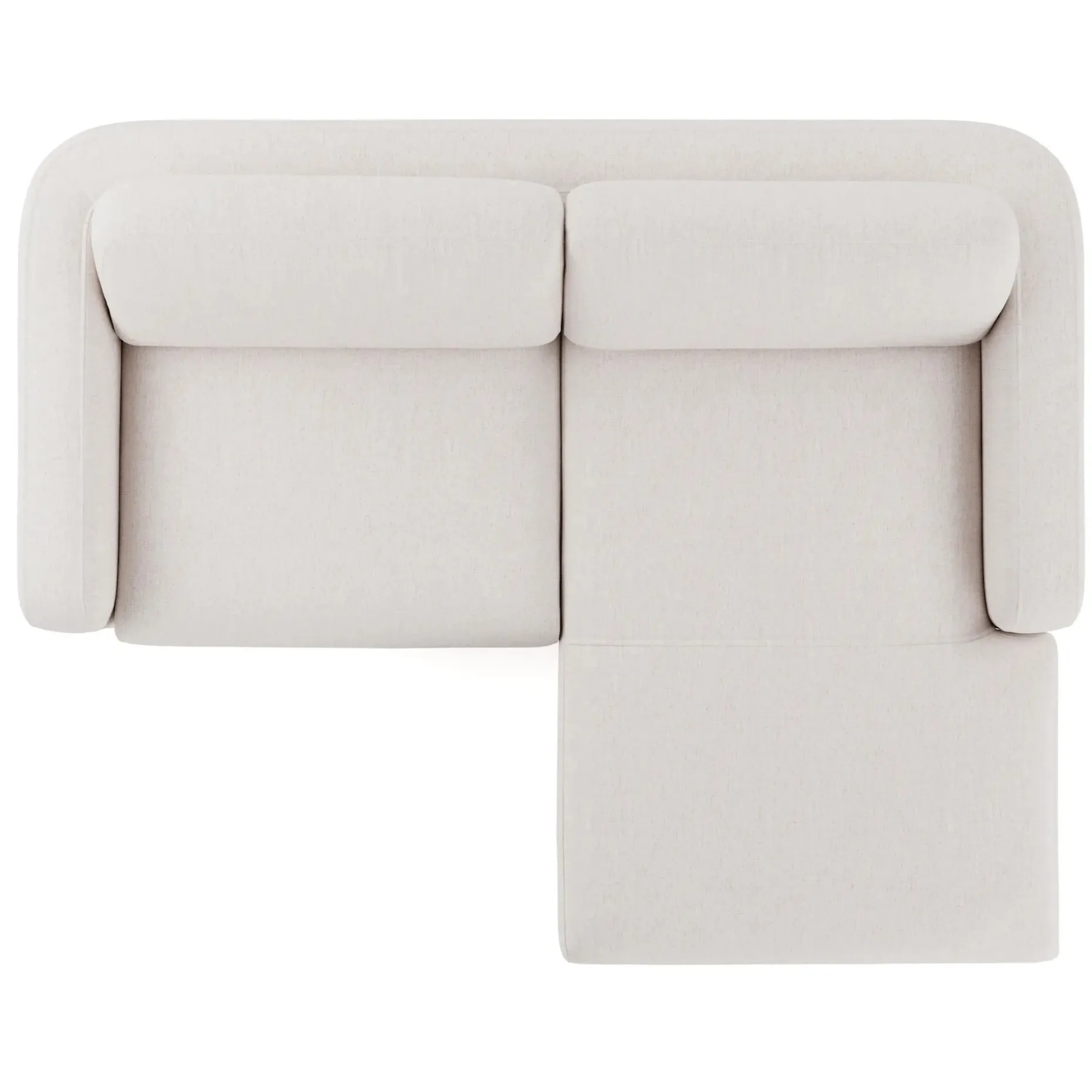 Vati 80" Right Storage Sectional - Napa White