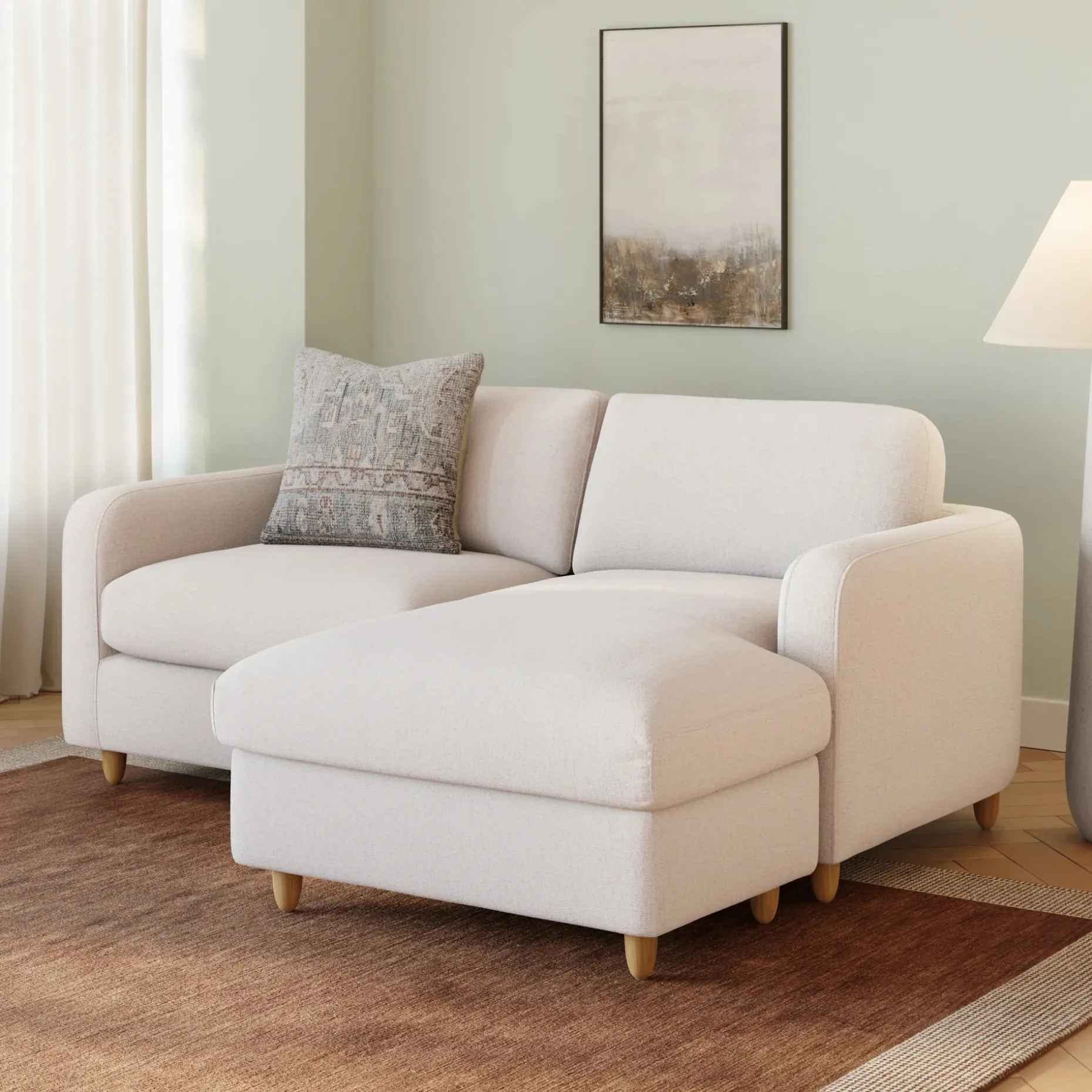 Vati 80" Right Storage Sectional - Napa White