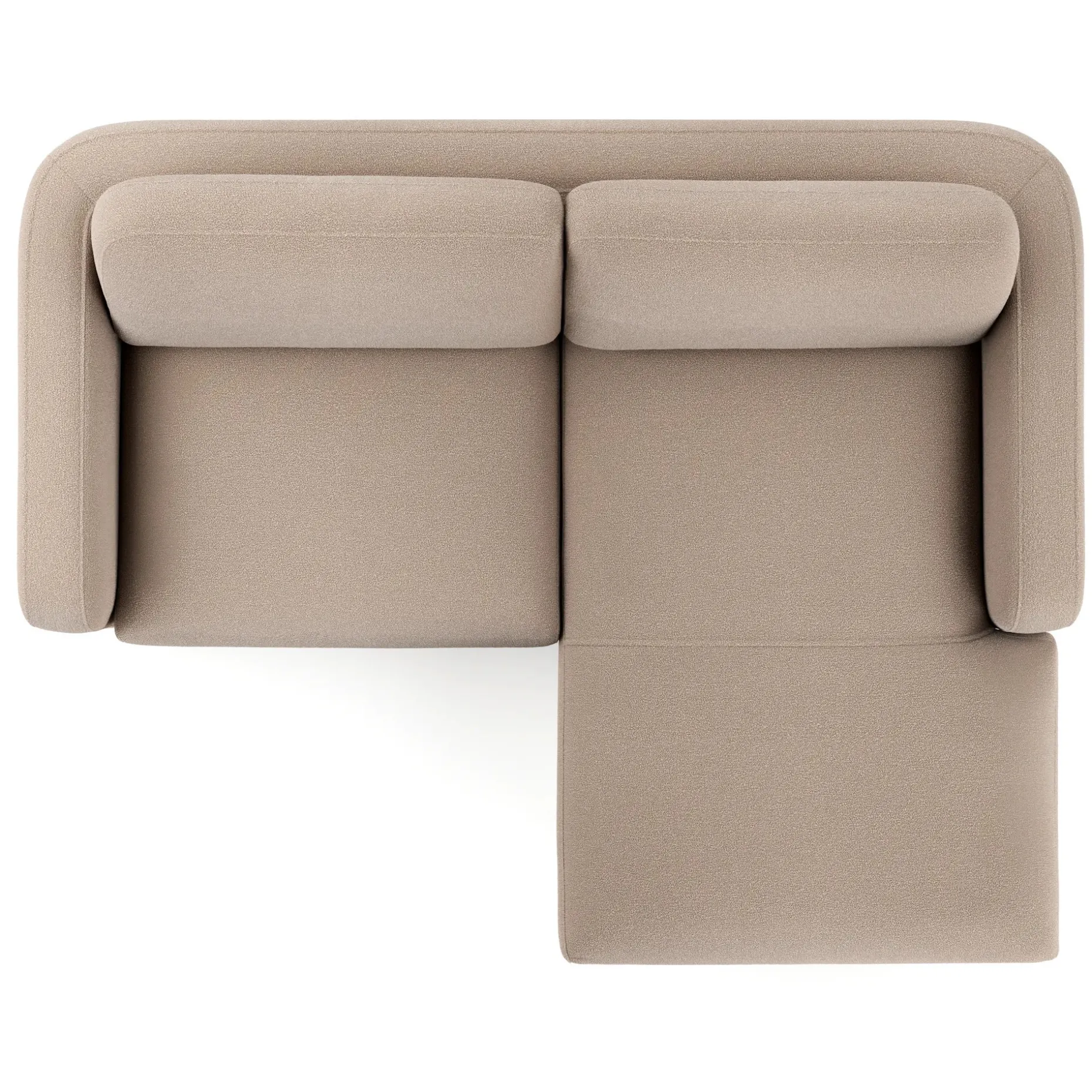 Vati 80" Right Storage Sectional - Sandstone Wool Bouclé