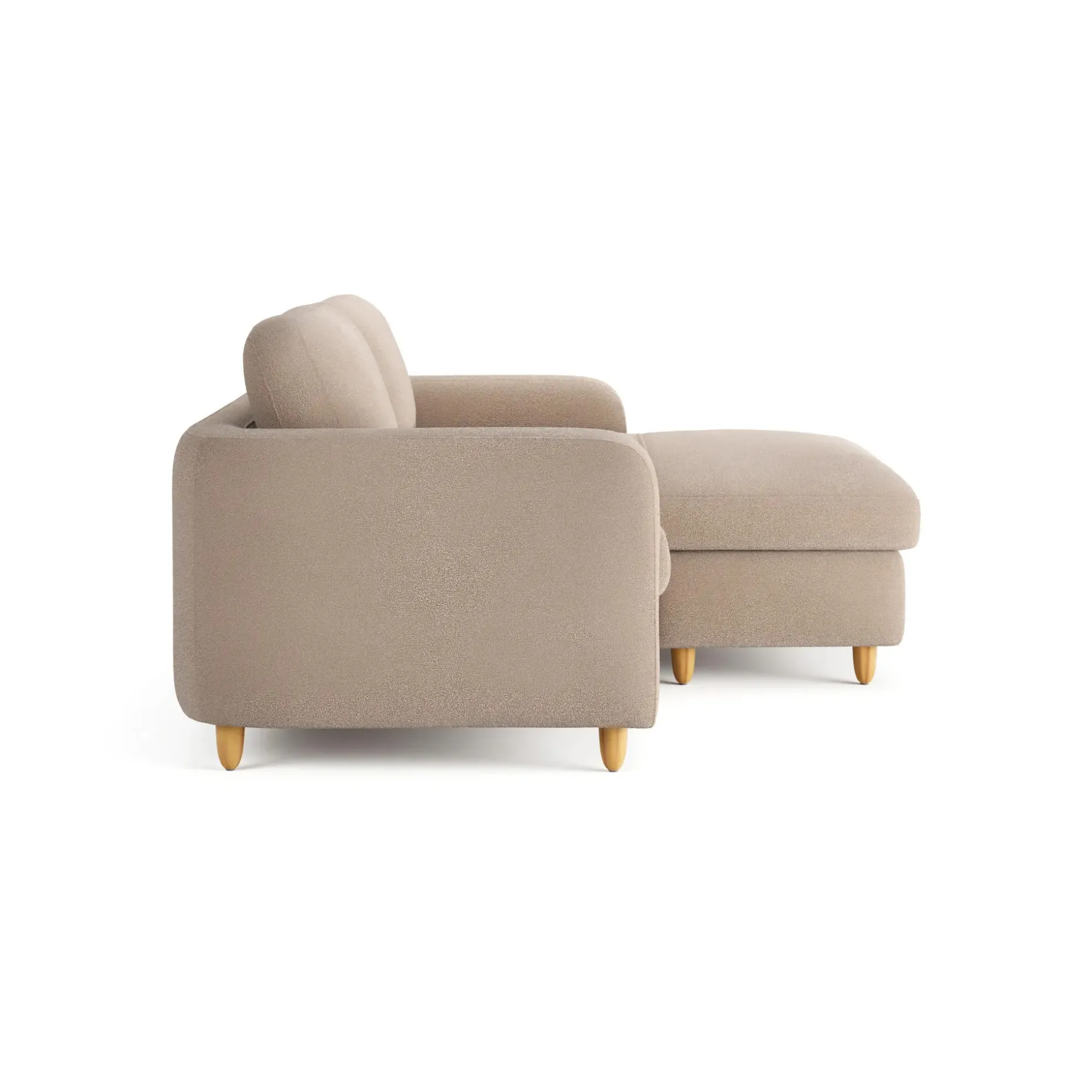Vati 80" Right Storage Sectional - Sandstone Wool Bouclé
