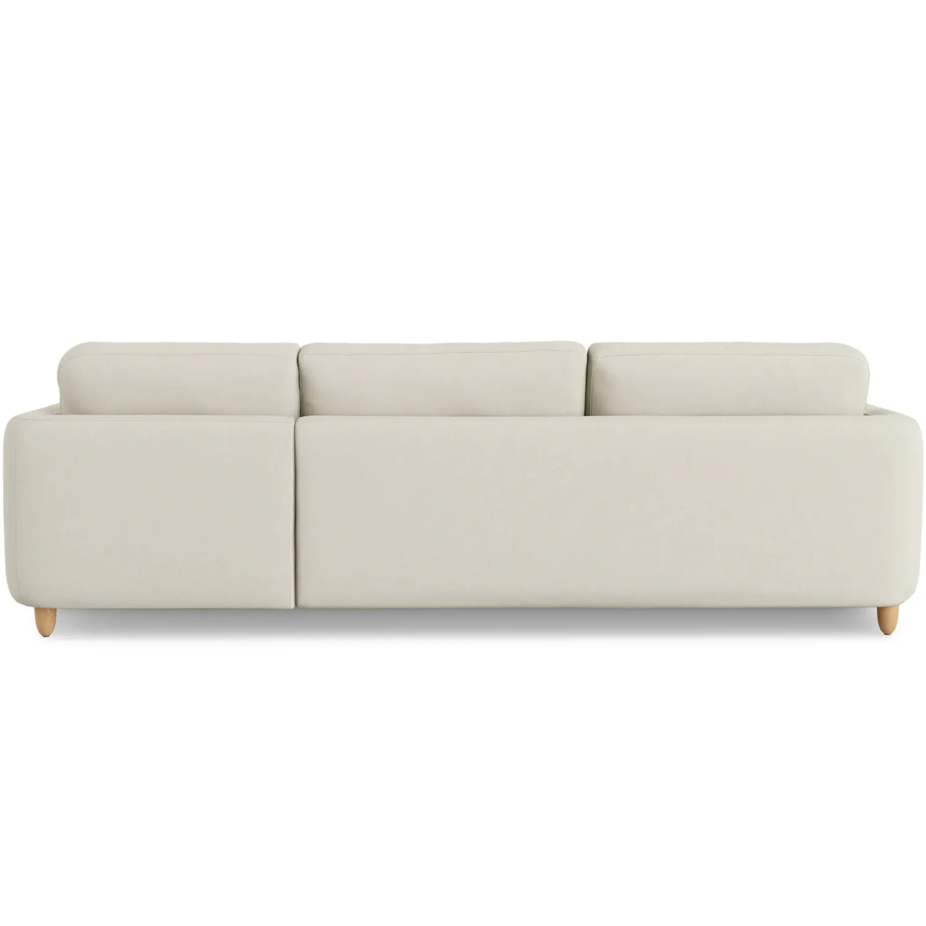 Vati 114" Right Storage Sleeper Sectional - Natural Oak and Buckler Ivory