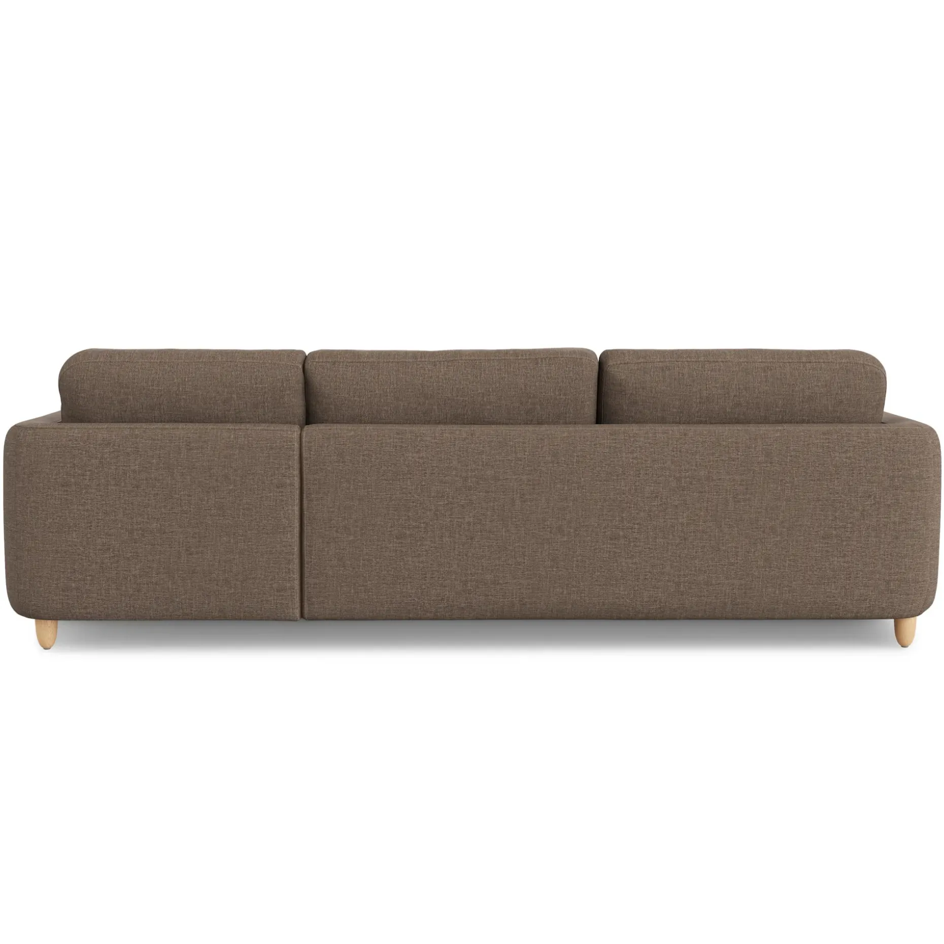 Vati 114" Right Storage Sleeper Sectional - Natural Oak and Buckler Brown