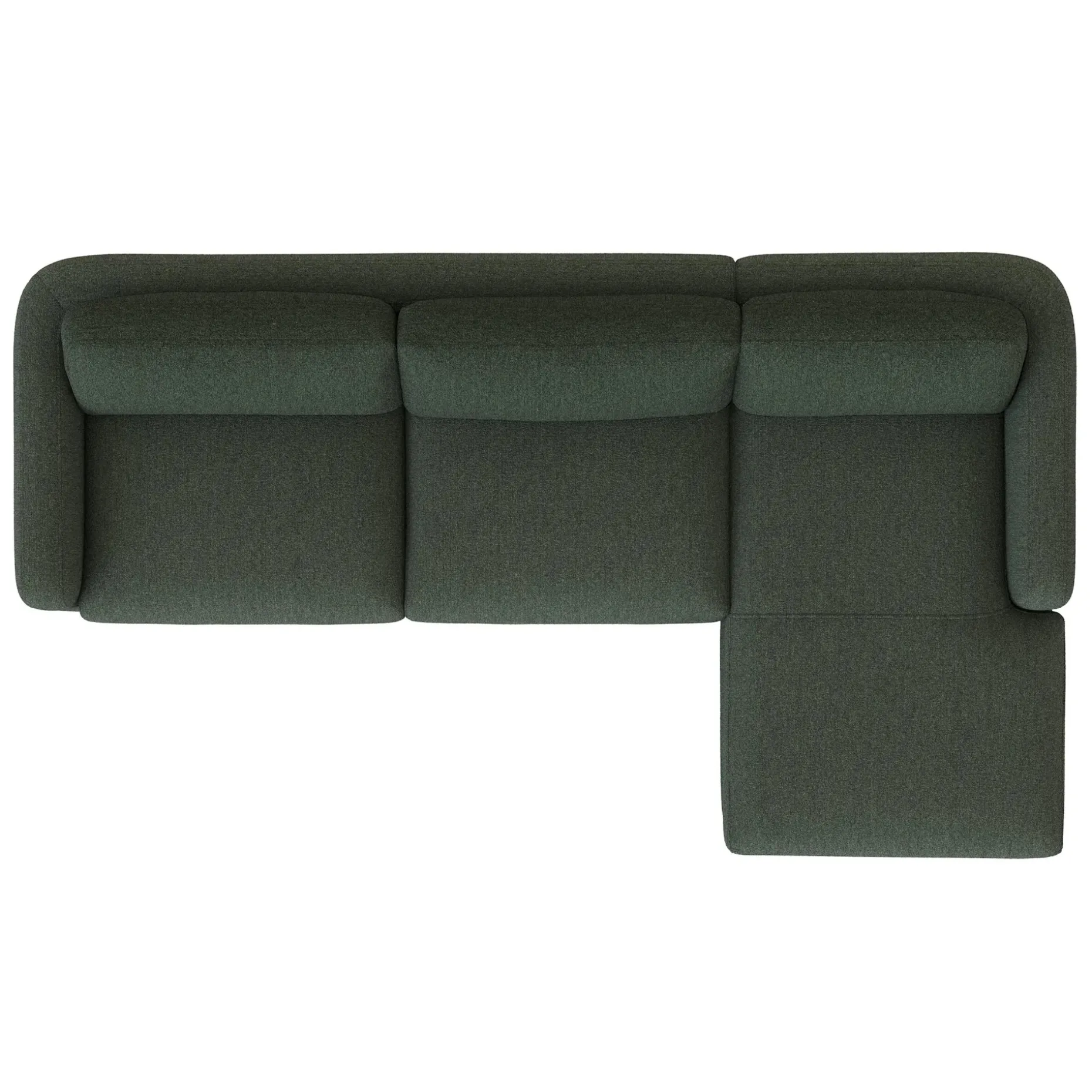 Vati 114" Right Storage Sleeper Sectional - Natural Oak and Green Wool Bouclé