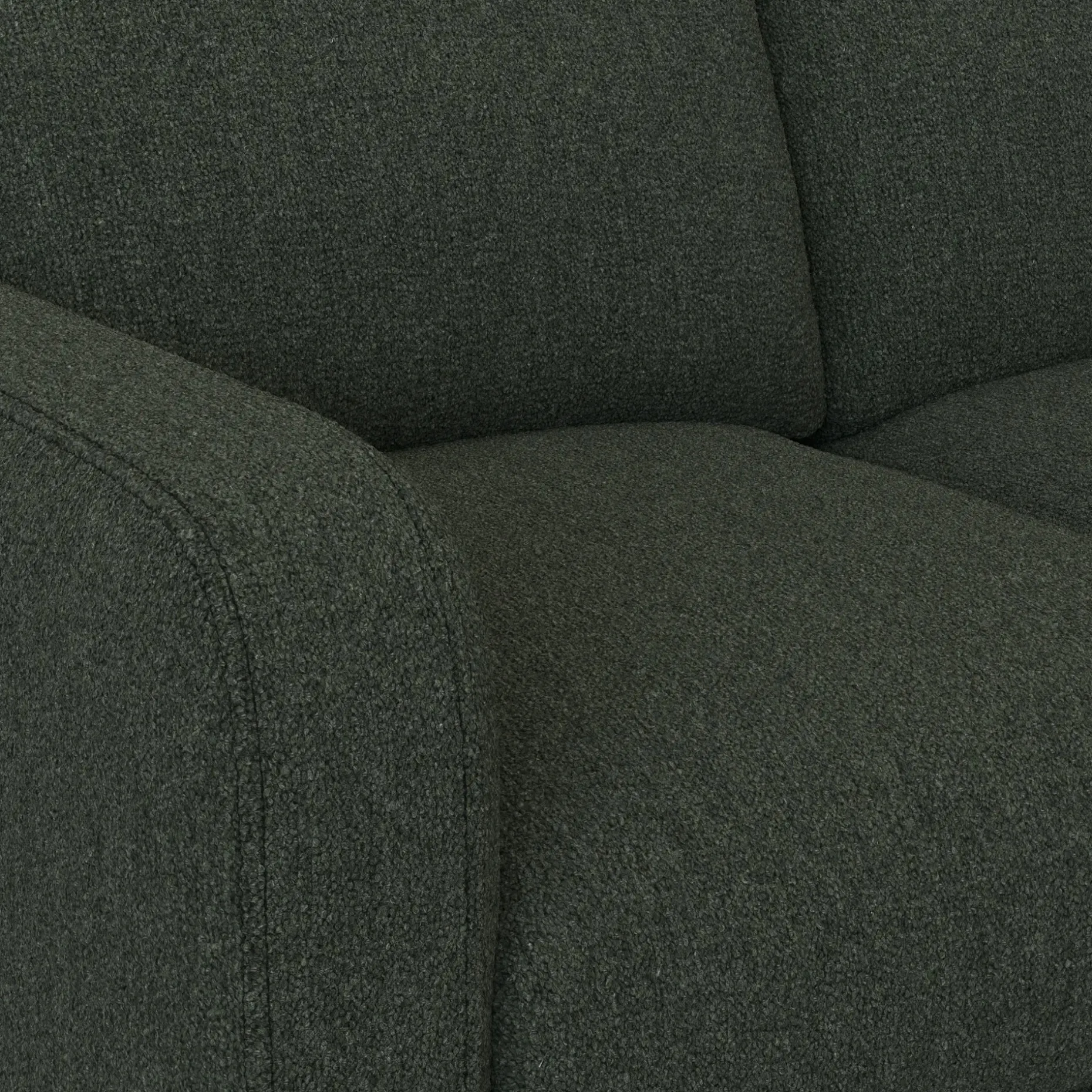 Vati 114" Right Storage Sleeper Sectional - Natural Oak and Green Wool Bouclé