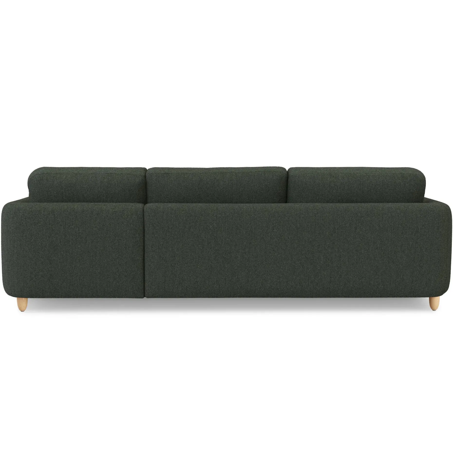 Vati 114" Right Storage Sleeper Sectional - Natural Oak and Green Wool Bouclé