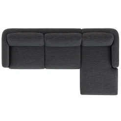 Vati 114" Right Storage Sleeper Sectional - Natural Oak and Napa Charcoal