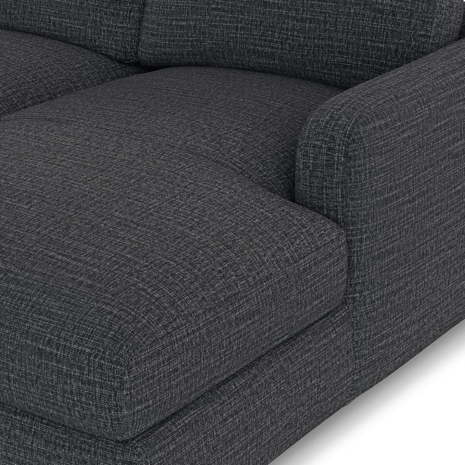 Vati 114" Right Storage Sleeper Sectional - Natural Oak and Napa Charcoal