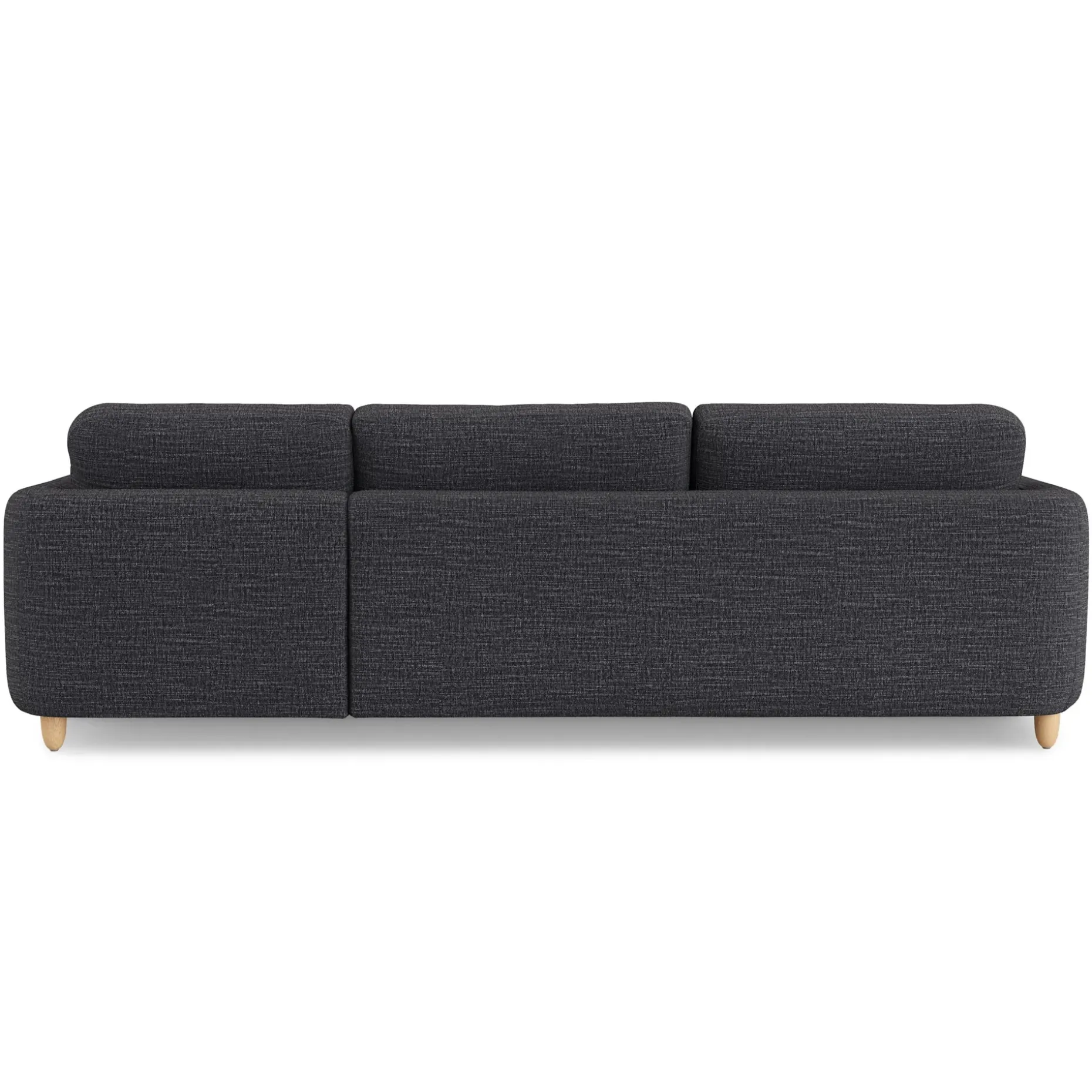 Vati 114" Right Storage Sleeper Sectional - Natural Oak and Napa Charcoal