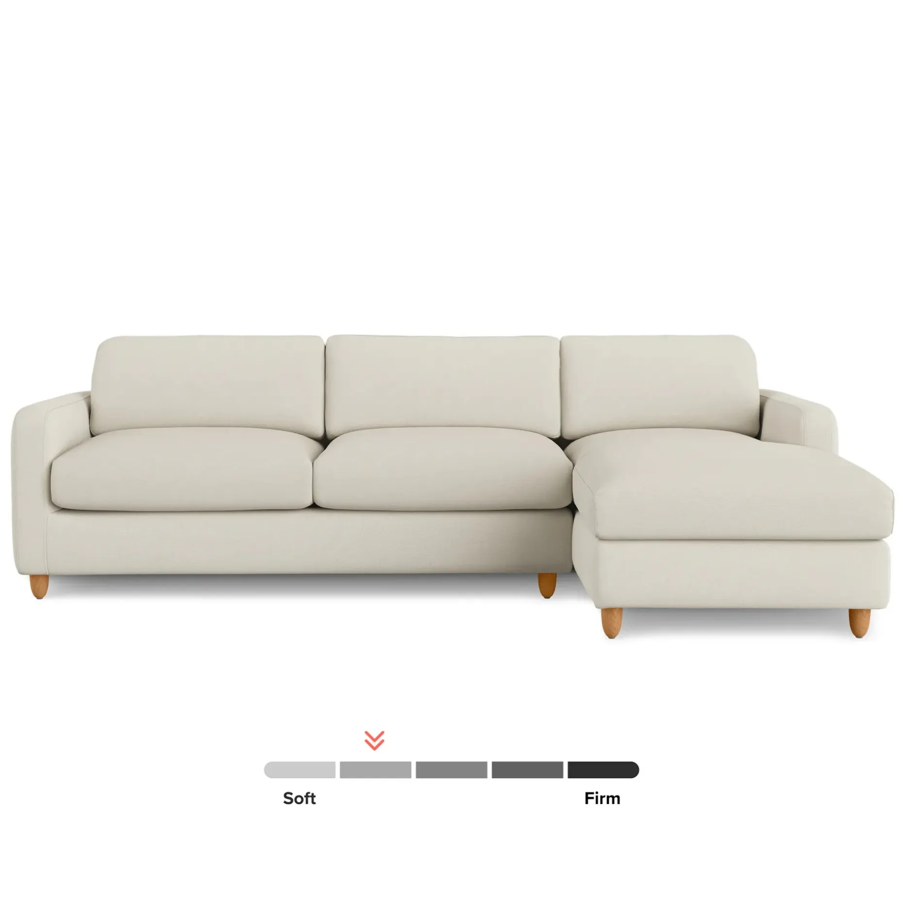 Vati 114" Right Storage Sleeper Sectional - Honey Oak and Buckler Ivory