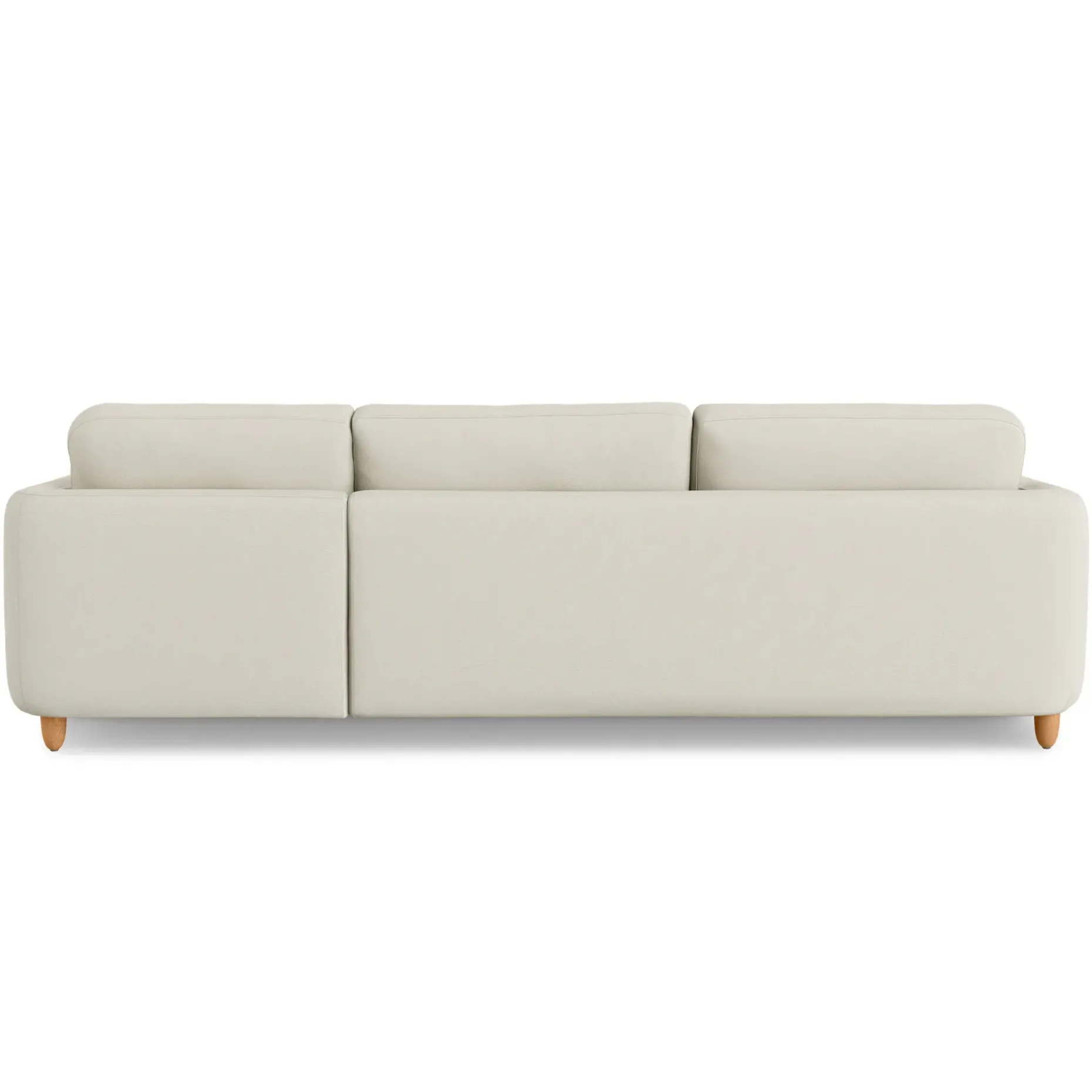 Vati 114" Right Storage Sleeper Sectional - Honey Oak and Buckler Ivory