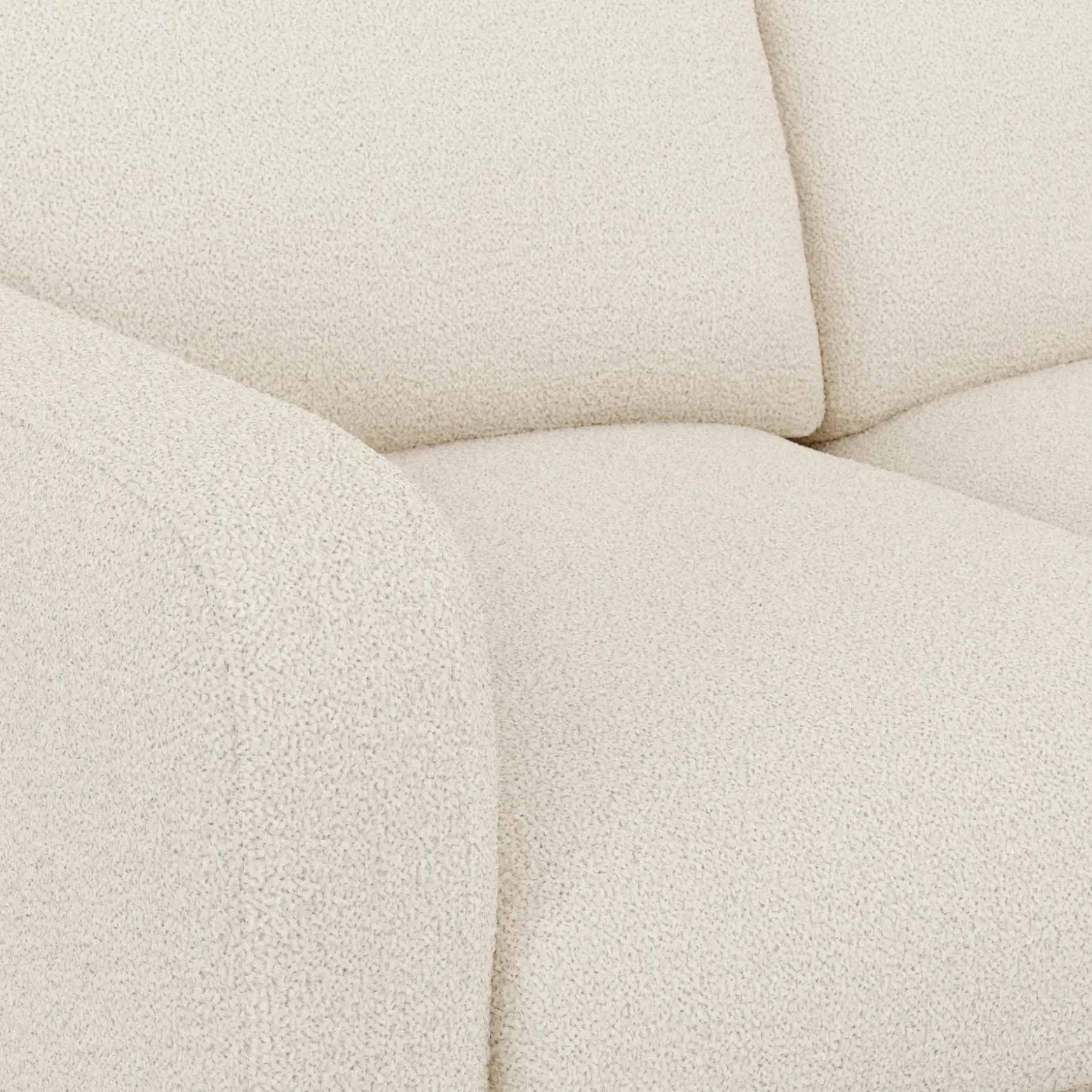 Vati 114" Right Storage Sleeper Sectional - Natural Oak and Ivory Wool Bouclé