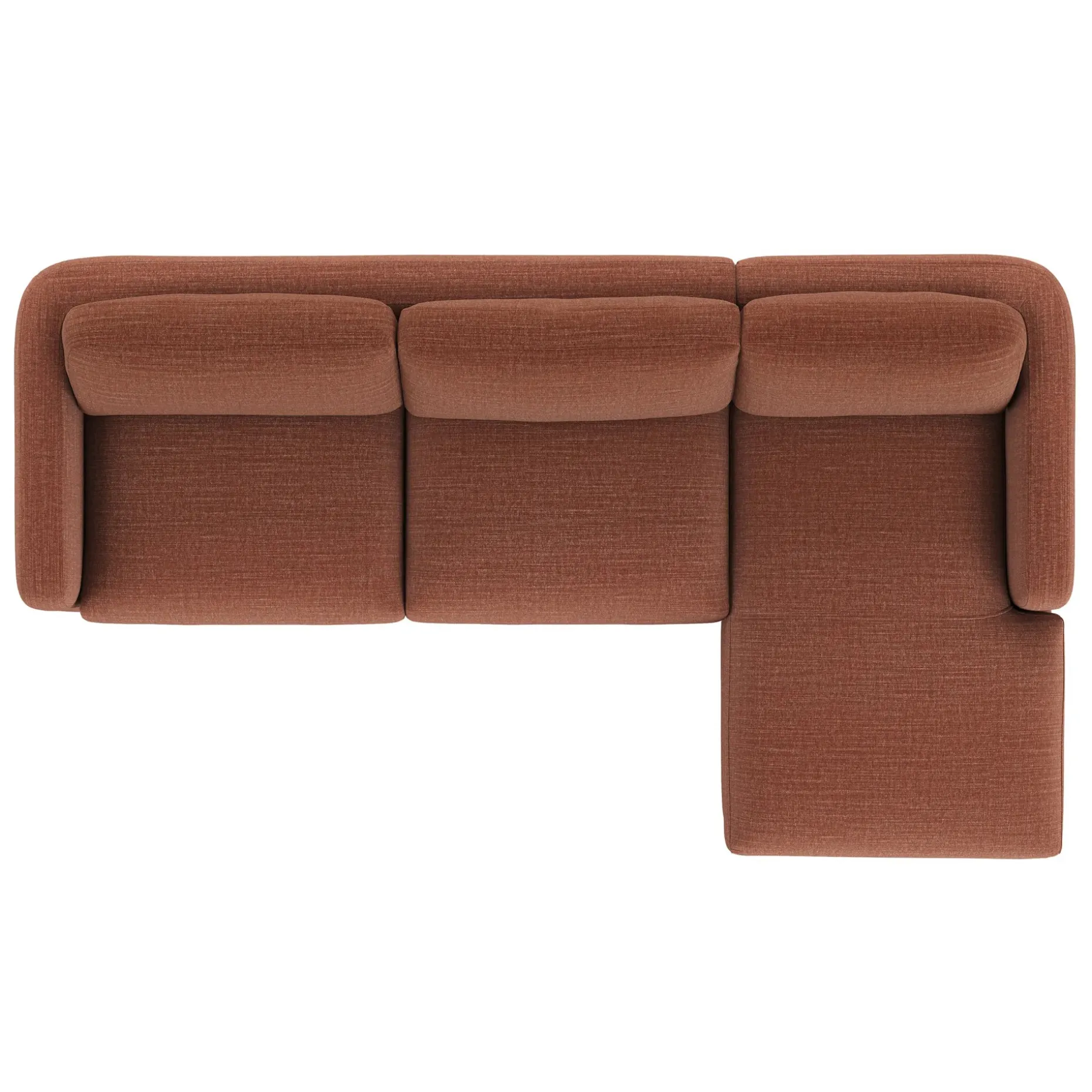 Vati 114" Right Storage Sleeper Sectional - Natural Oak and Napa Rust
