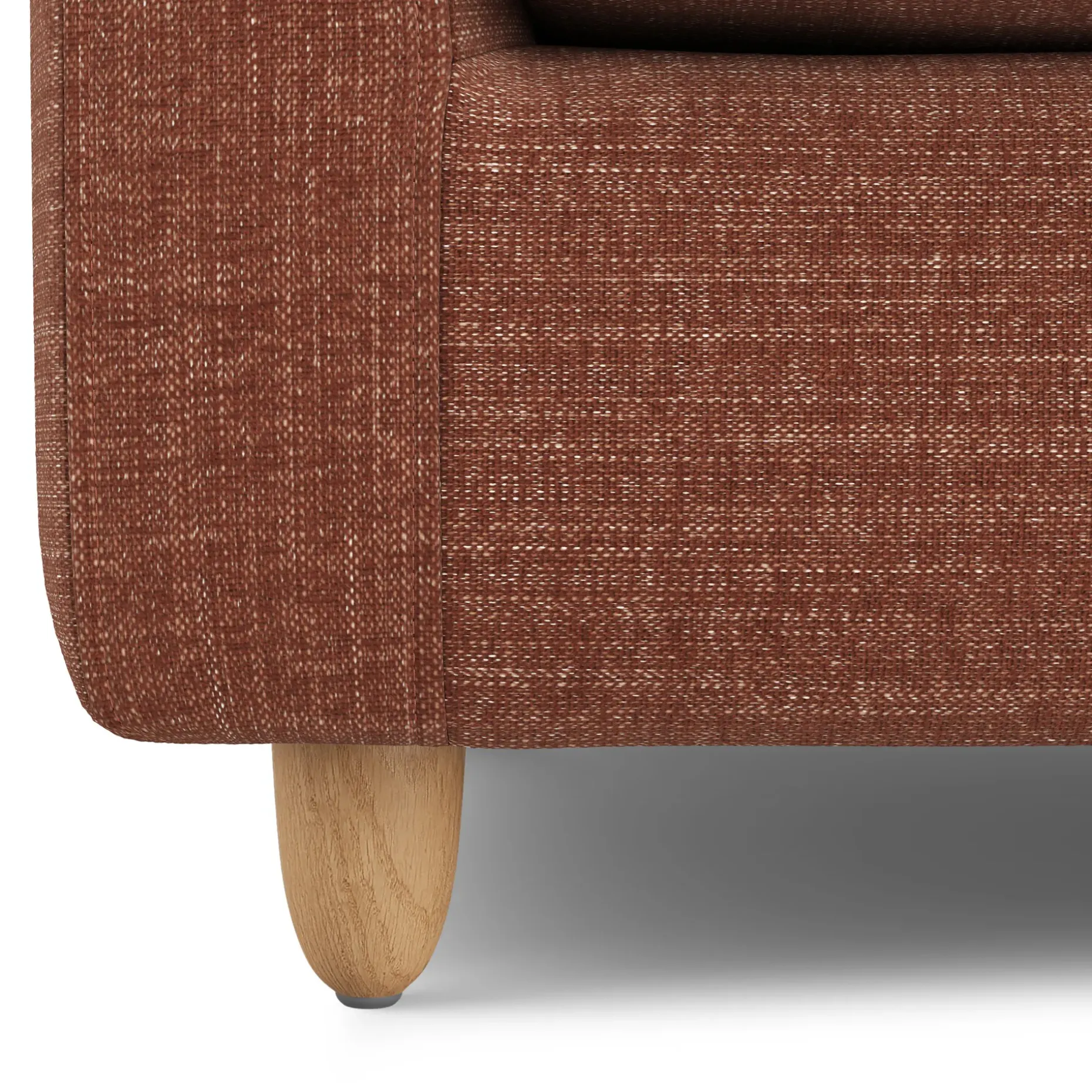 Vati 114" Right Storage Sleeper Sectional - Natural Oak and Napa Rust