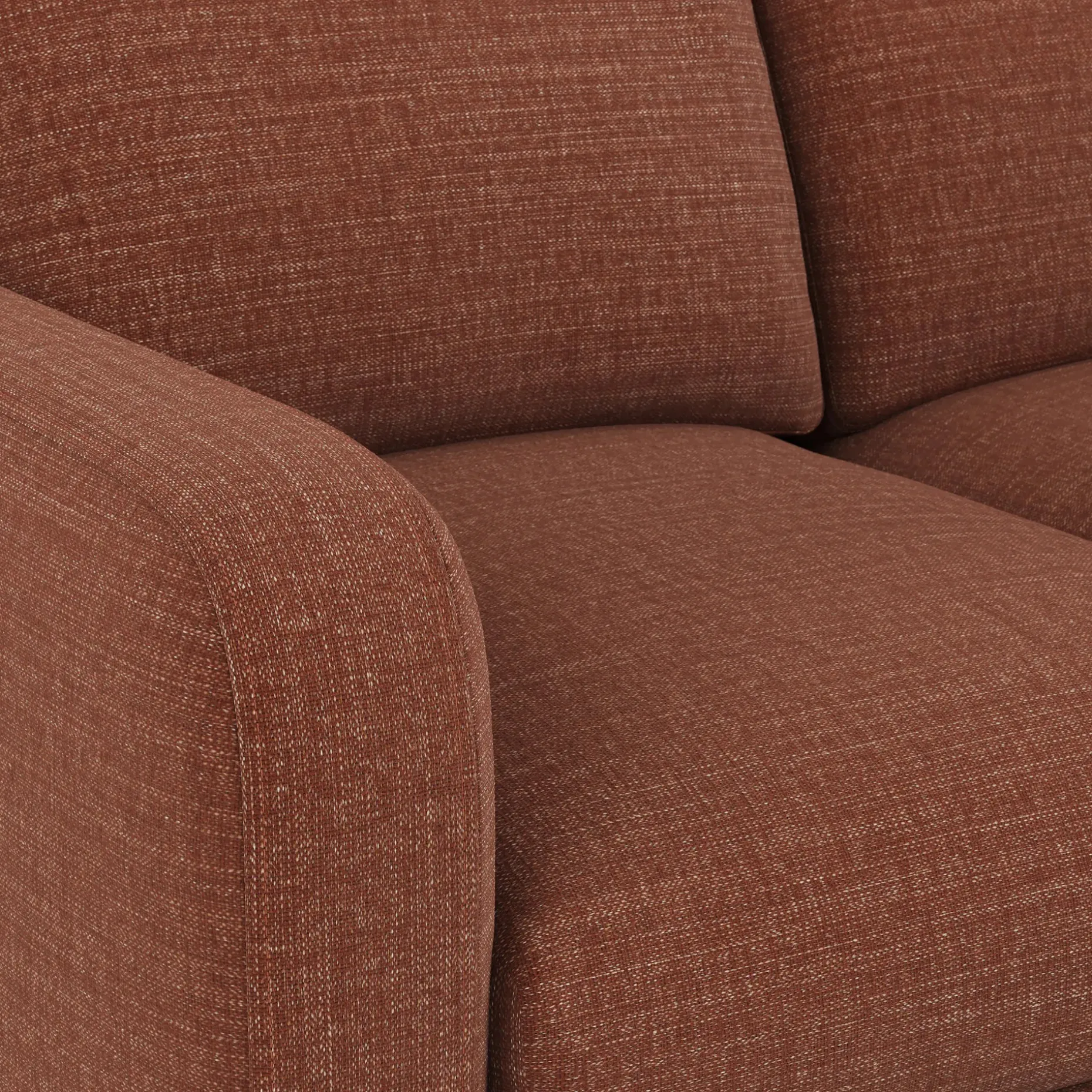 Vati 114" Right Storage Sleeper Sectional - Natural Oak and Napa Rust