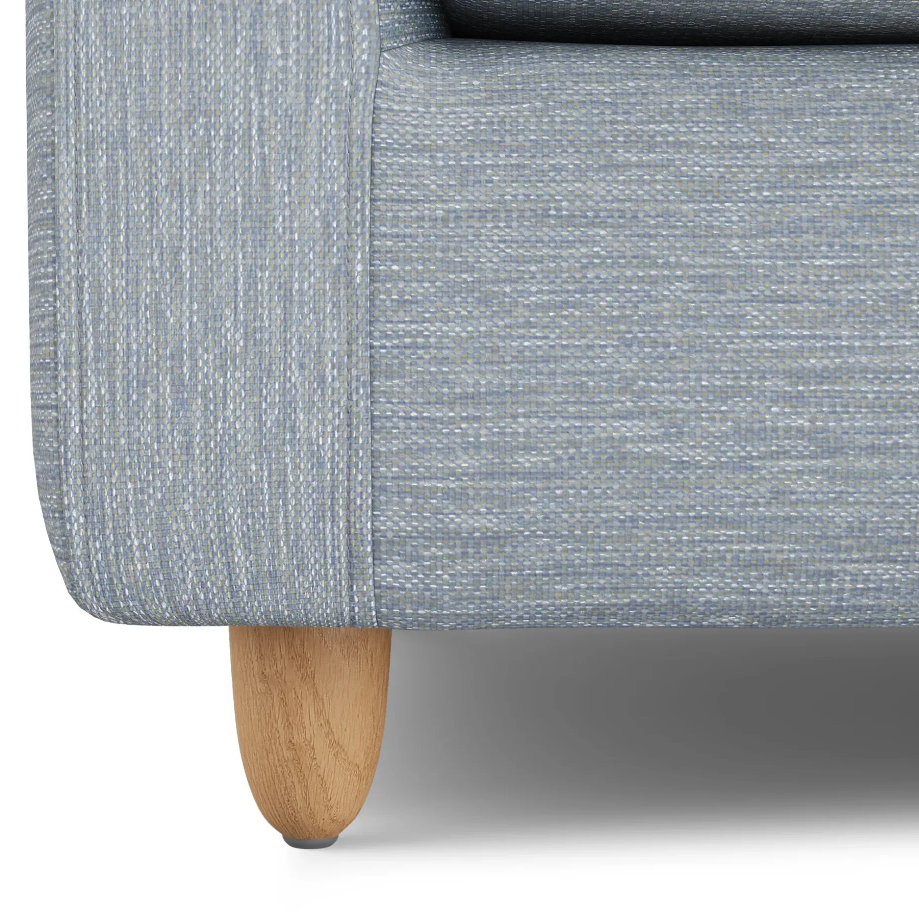 Vati 114" Right Storage Sleeper Sectional - Natural Oak and Silver Light Blue
