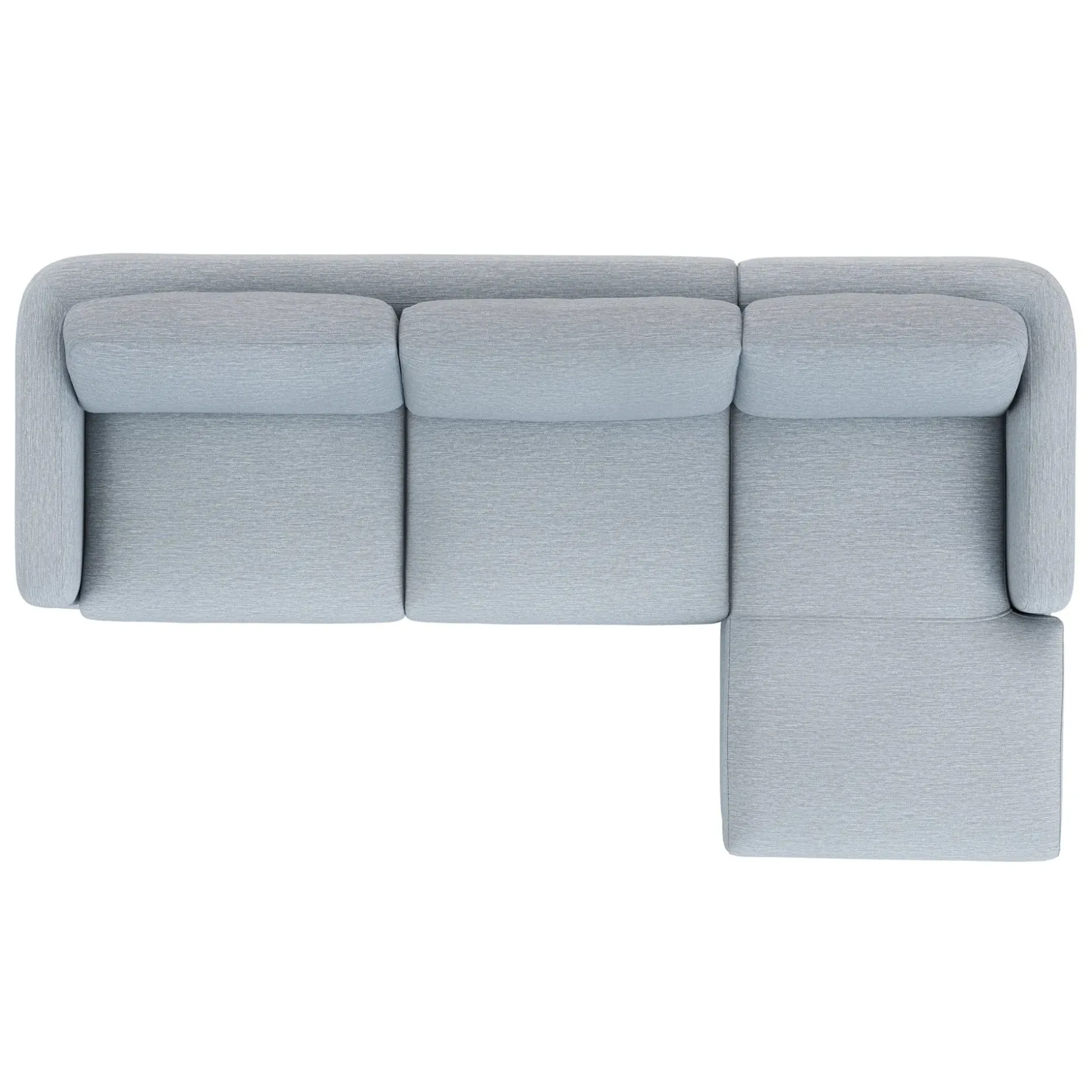 Vati 114" Right Storage Sleeper Sectional - Natural Oak and Silver Light Blue